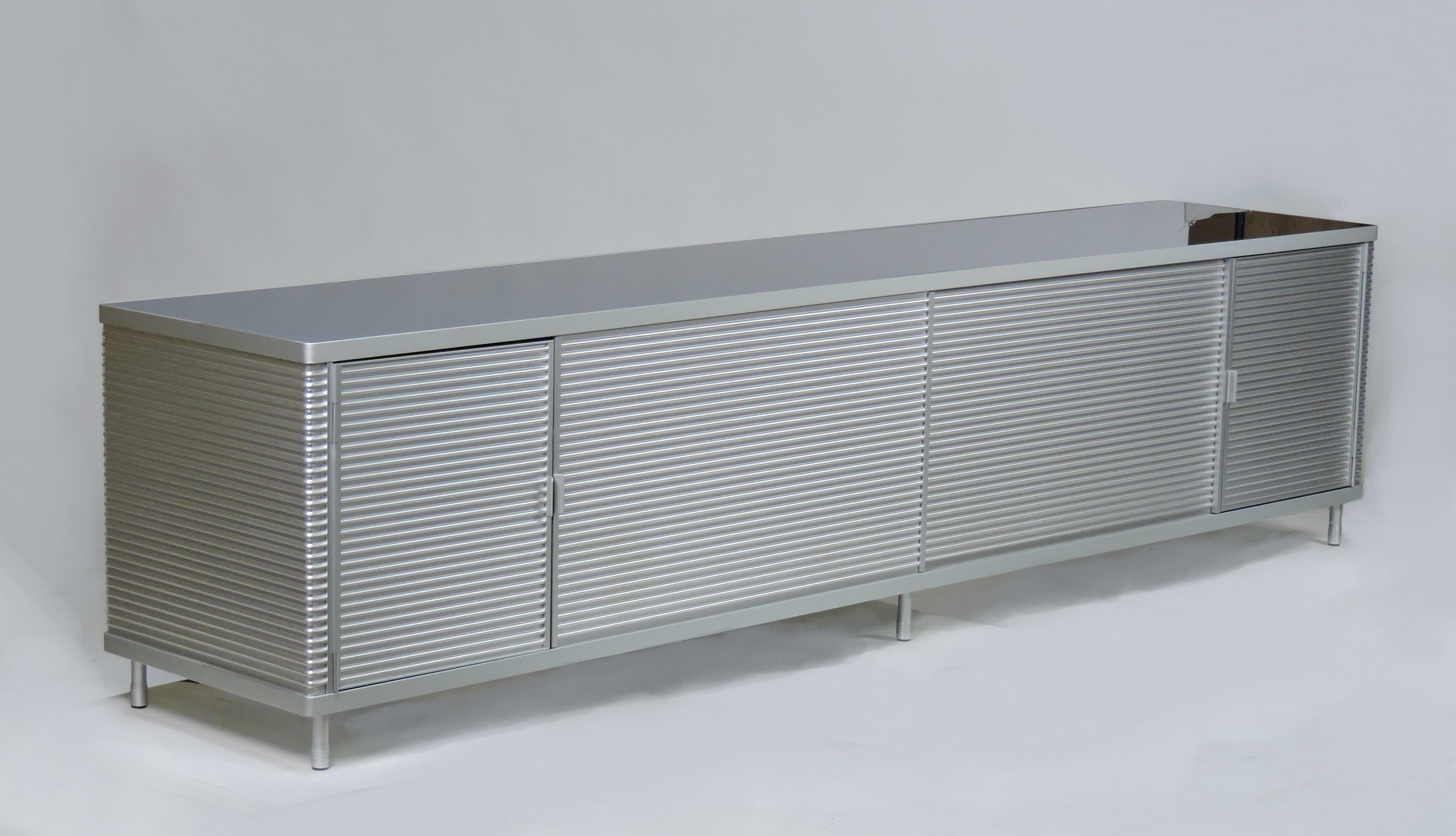 Credenza con armario de aluminio y cristal Ycami PAC de Decoma Design Italia en venta 4