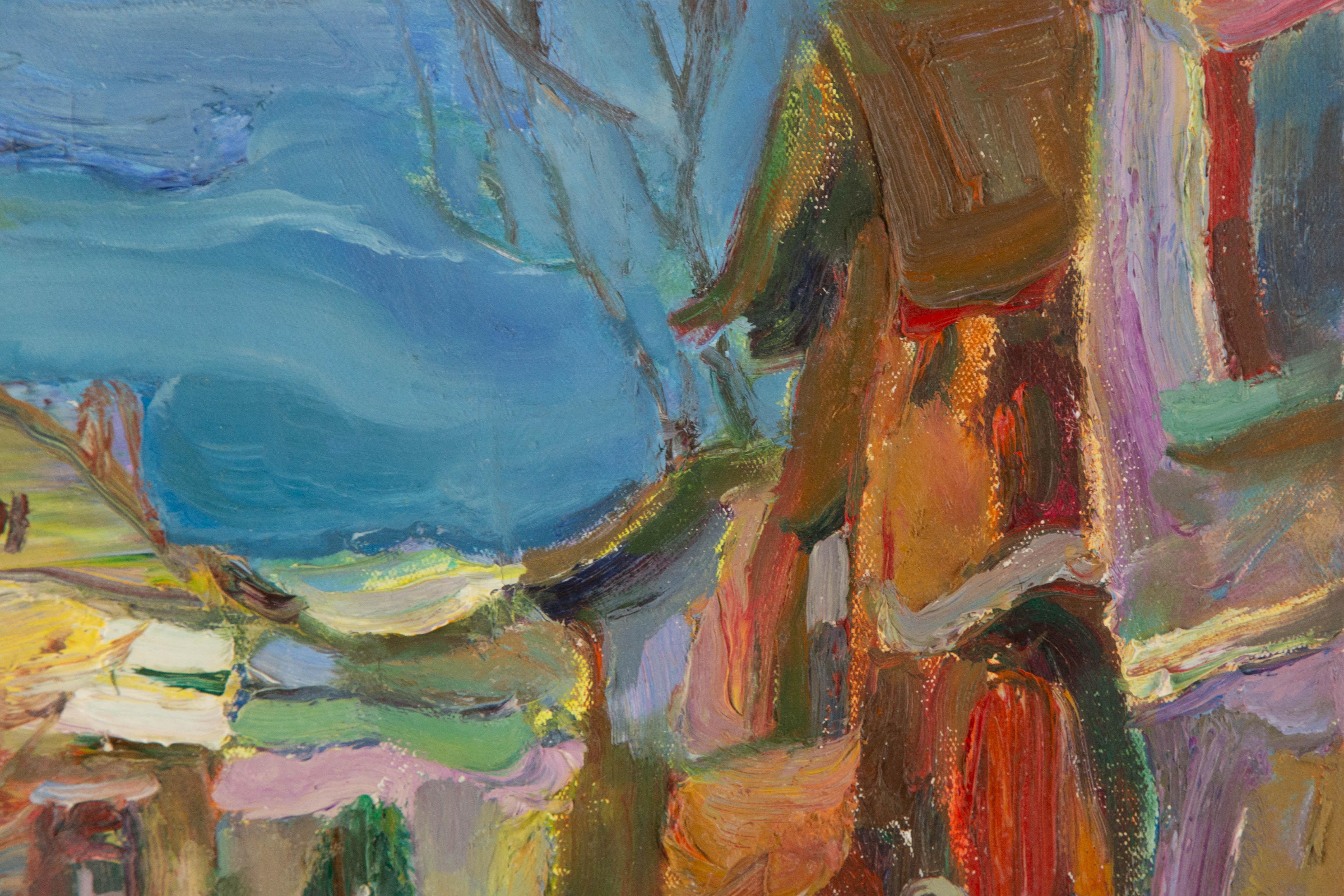 Ye Huang Landschaft Original Öl auf Leinwand 