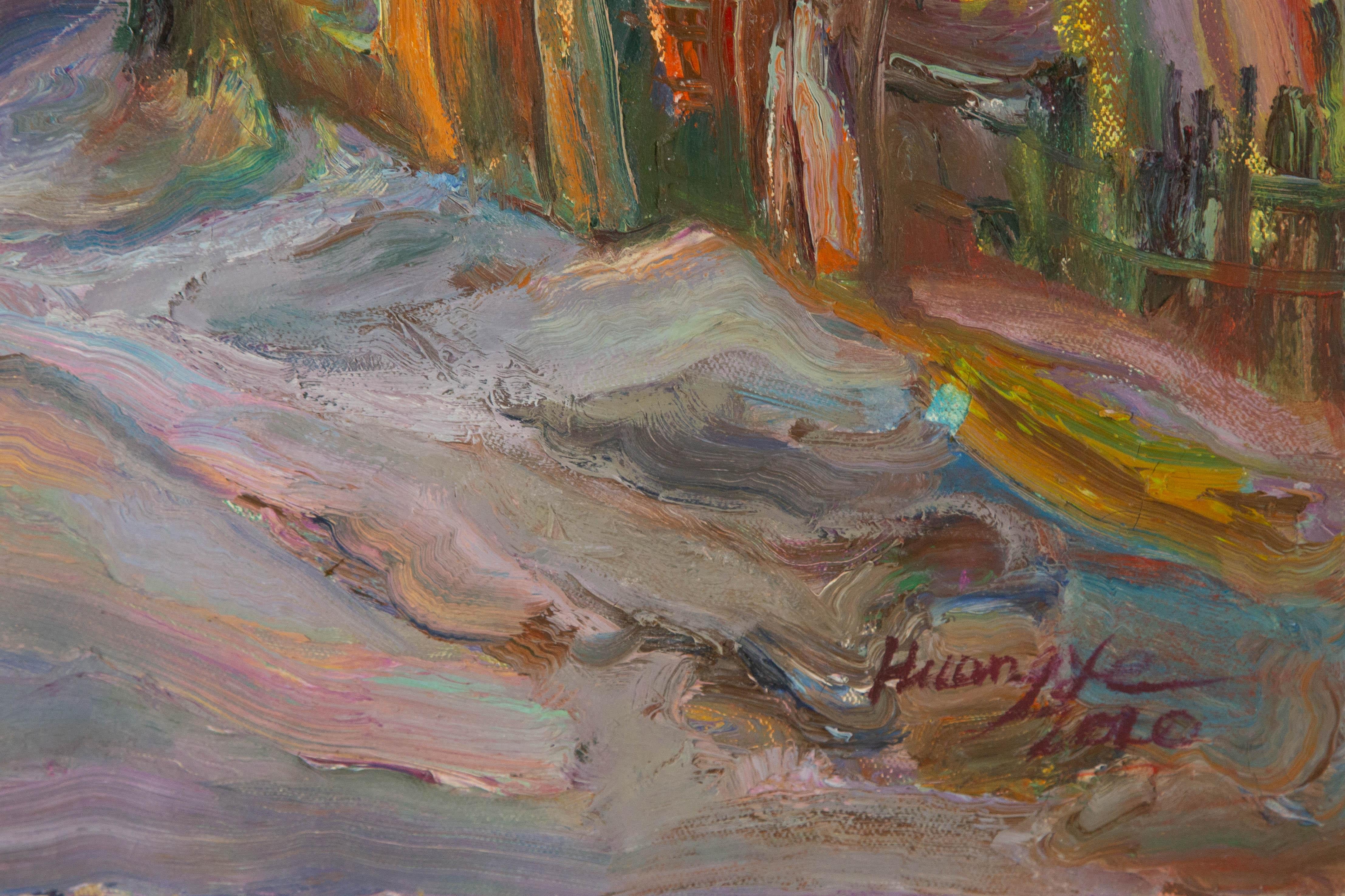 Ye Huang Landschaft Original Öl auf Leinwand 