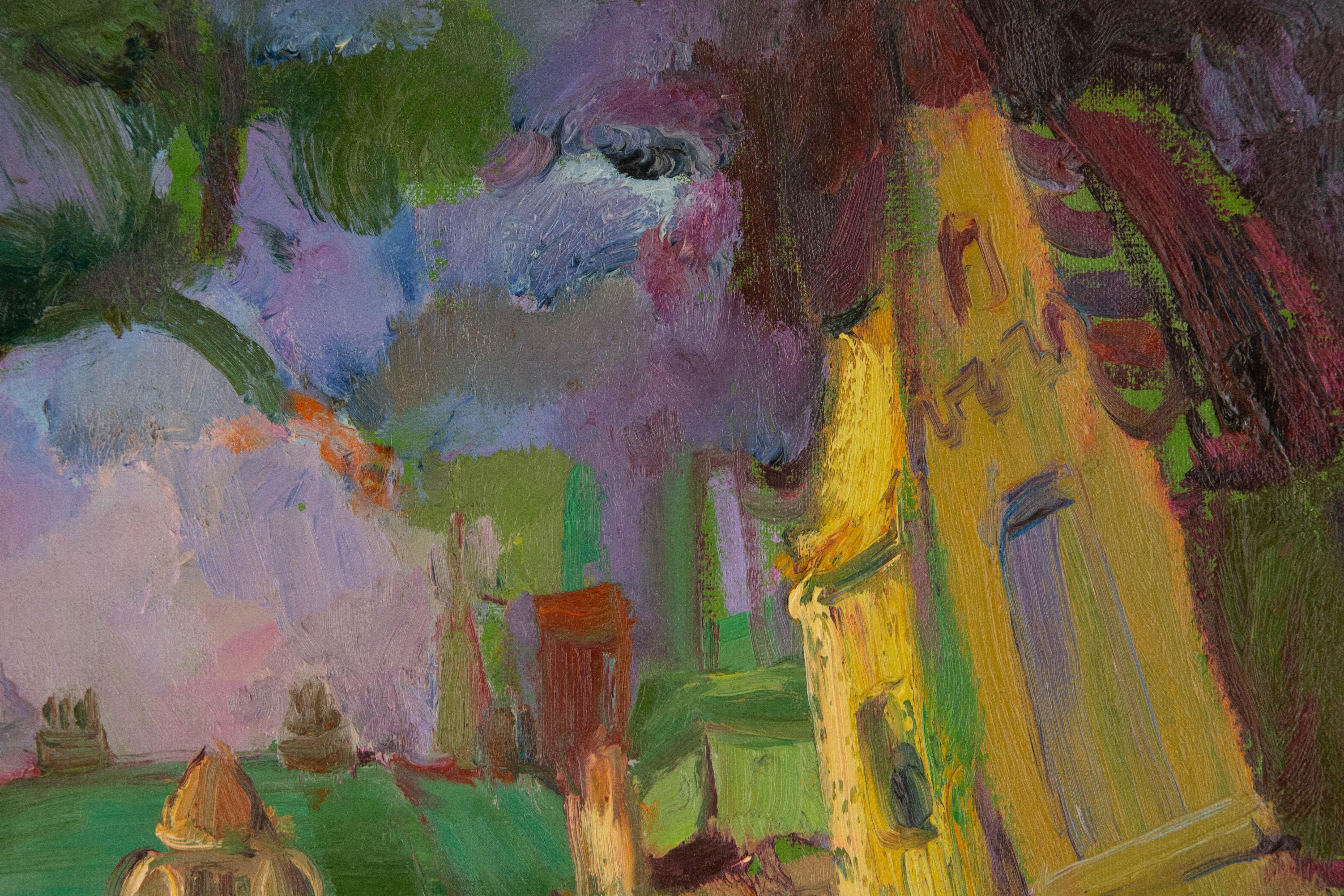 Ye Huang Landscape Original Oil On Canvas 