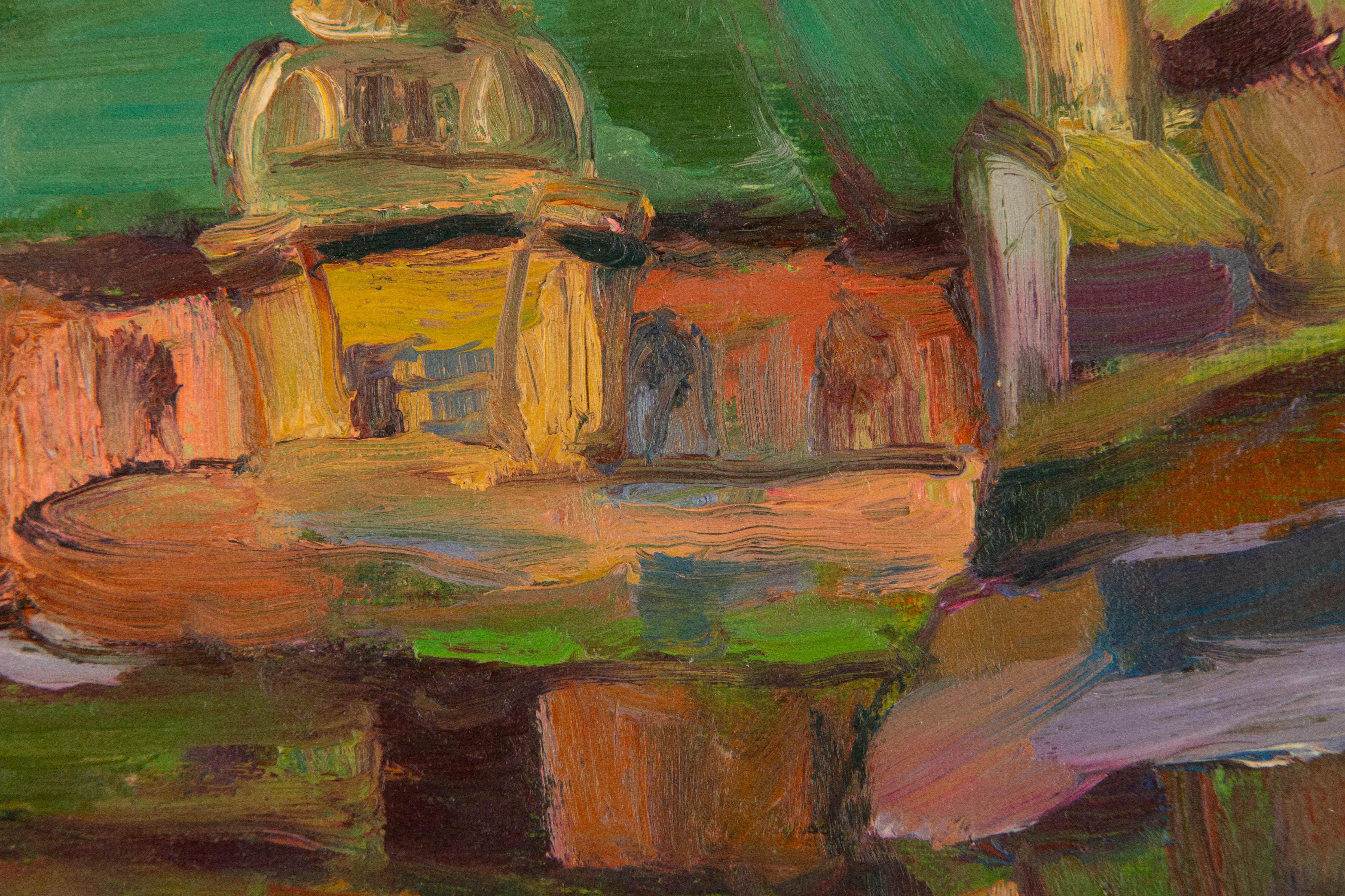 Ye Huang Landscape Original Oil On Canvas 