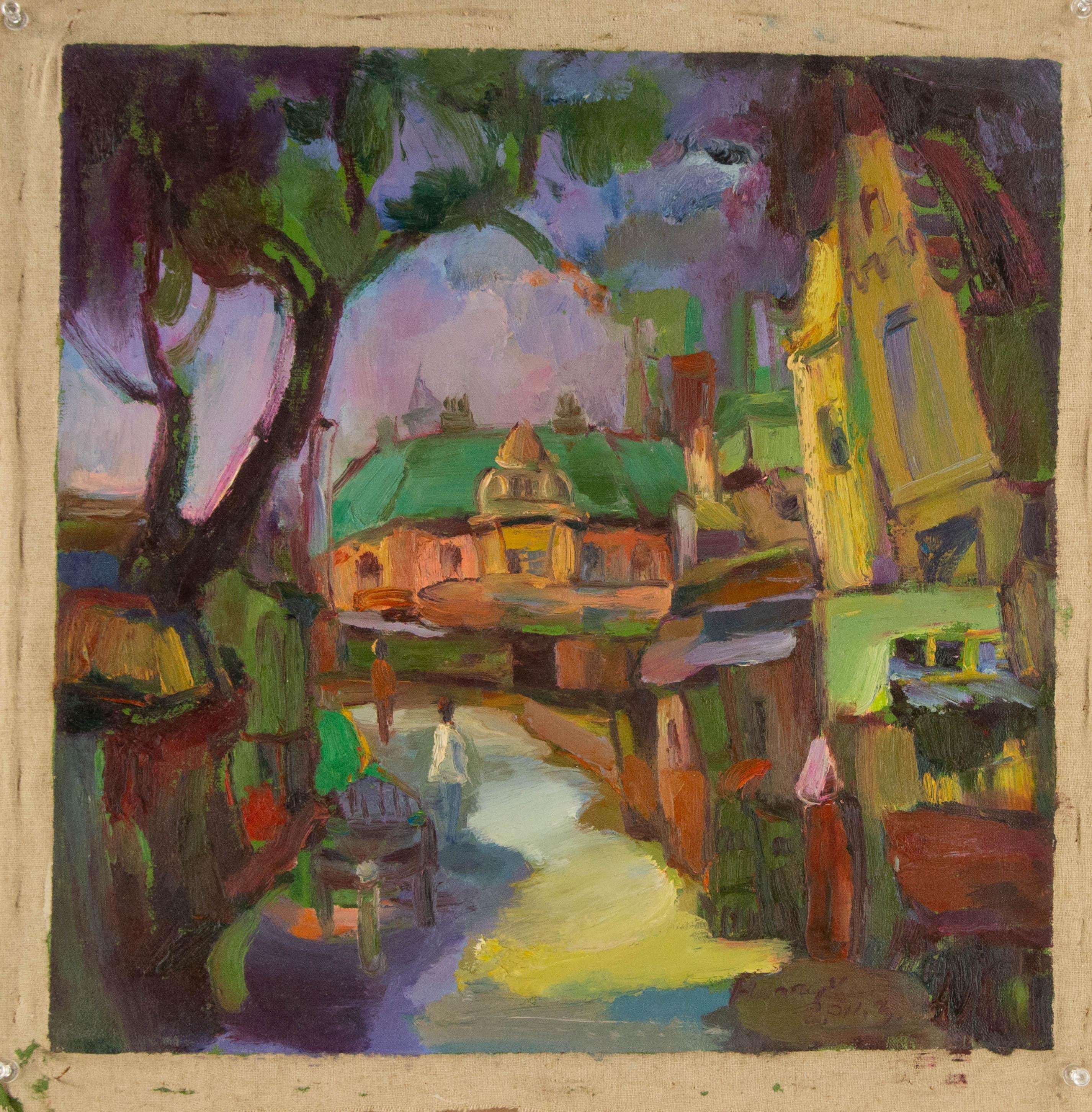 Ye Huang Landscape Original Oil On Canvas 