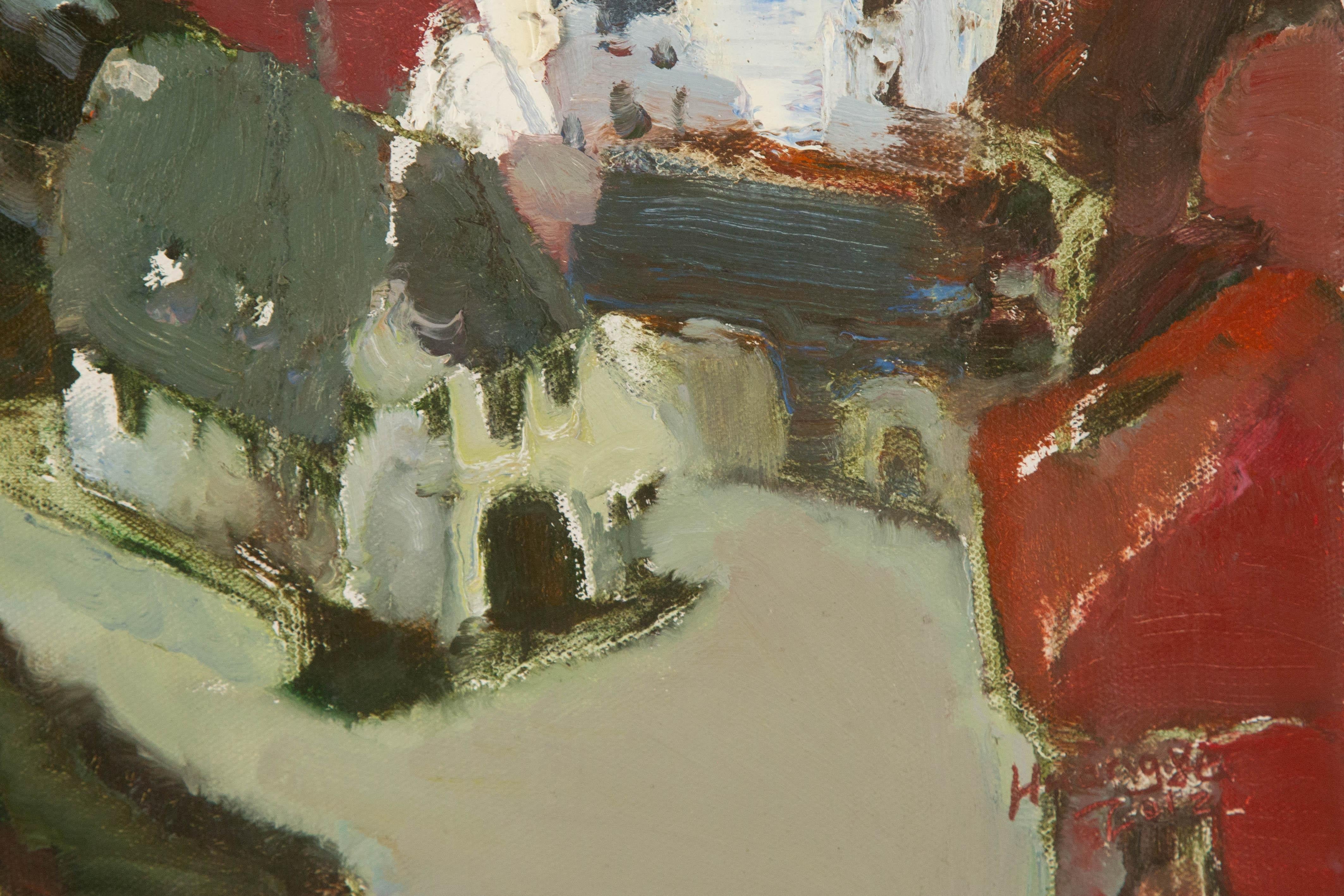 Ye Huang Landschaft Original Öl auf Leinwand 