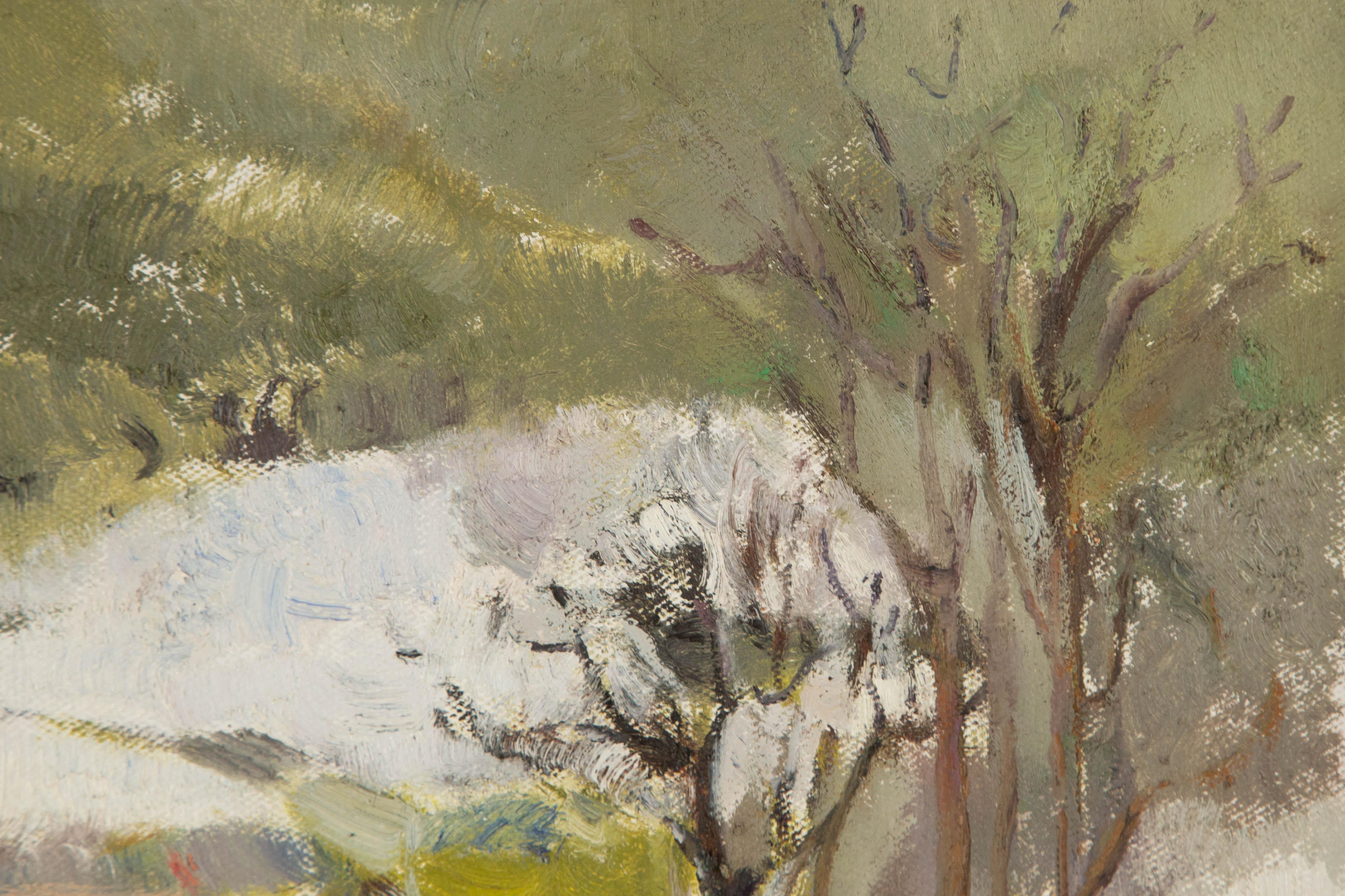 Ye Huang Landscape Original Oil On Canvas 