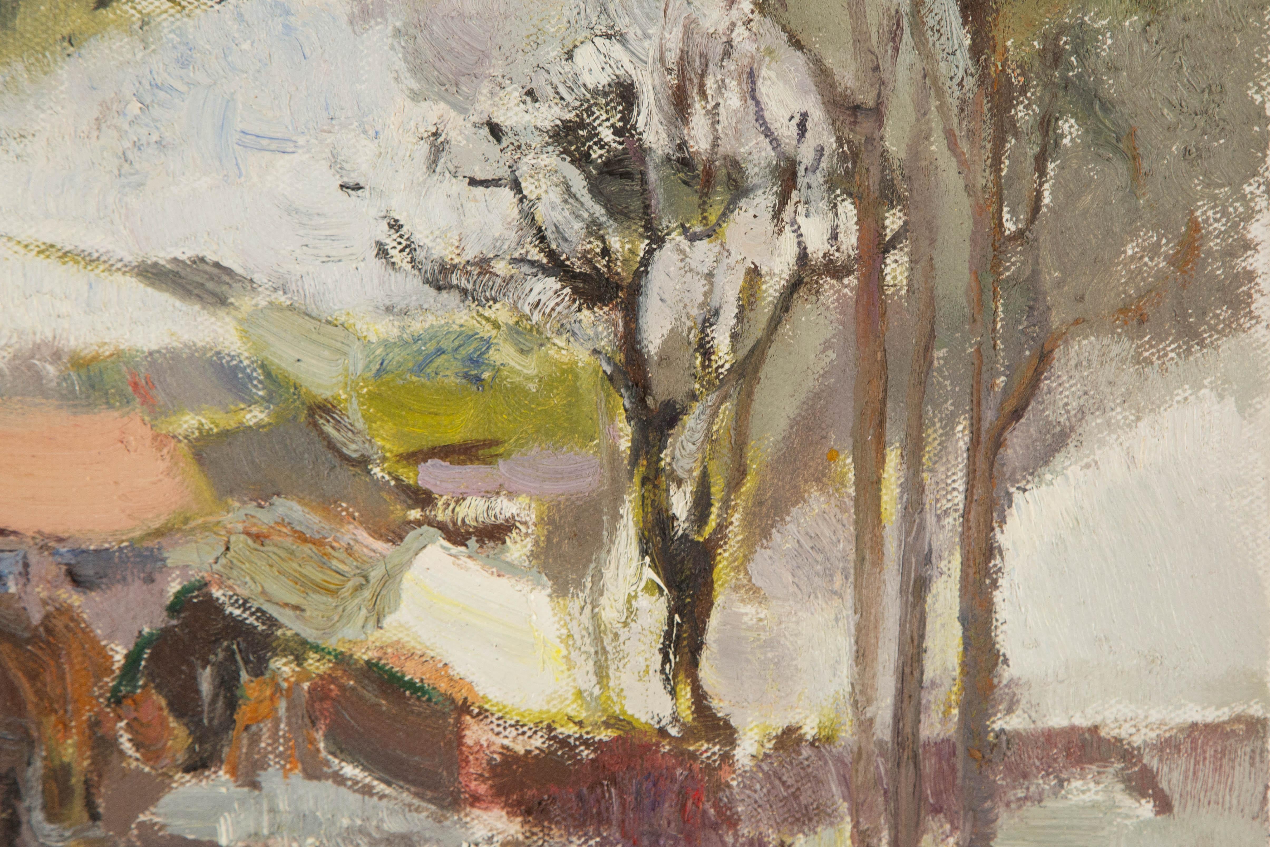 Ye Huang Landscape Original Oil On Canvas 