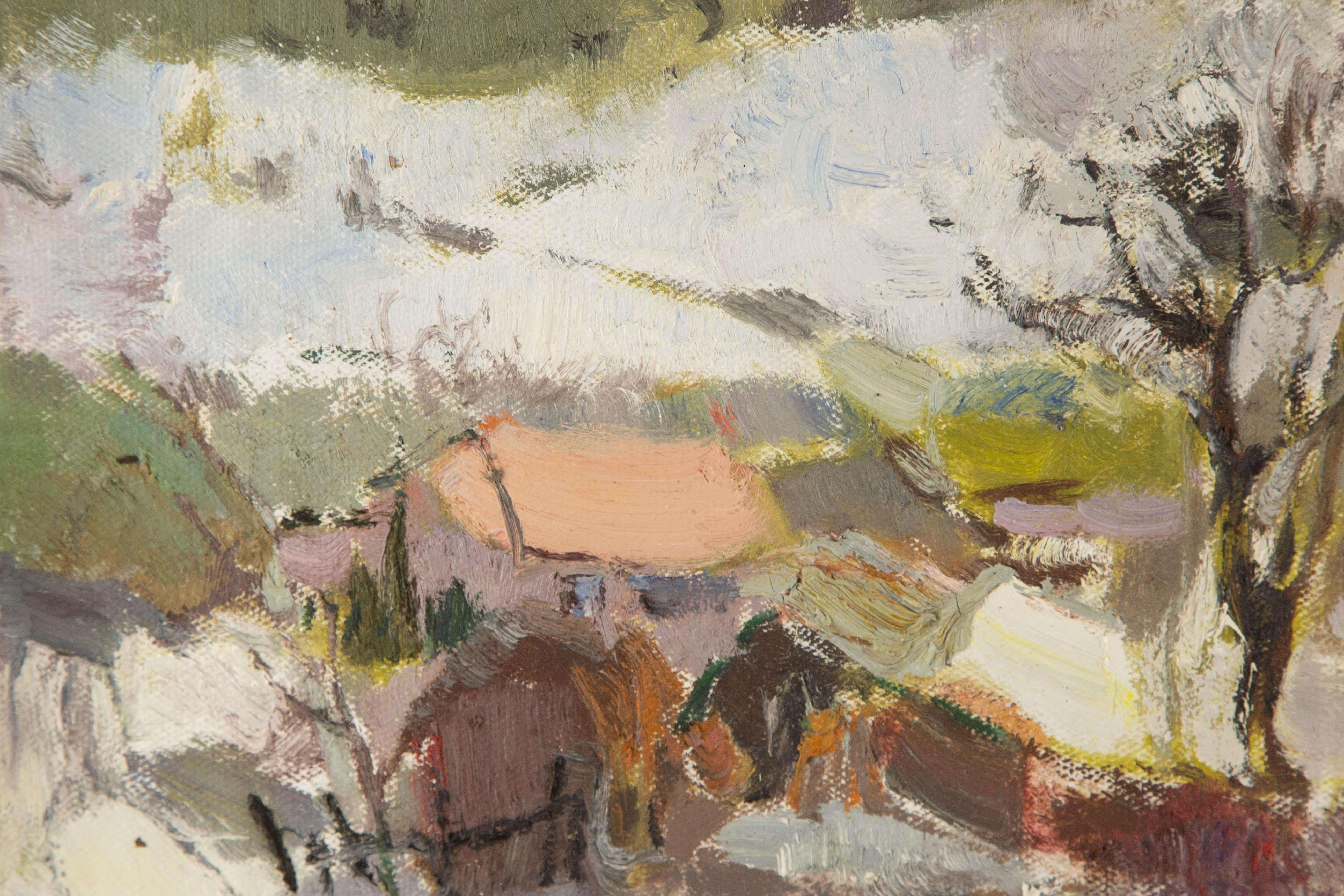 Ye Huang Landscape Original Oil On Canvas 