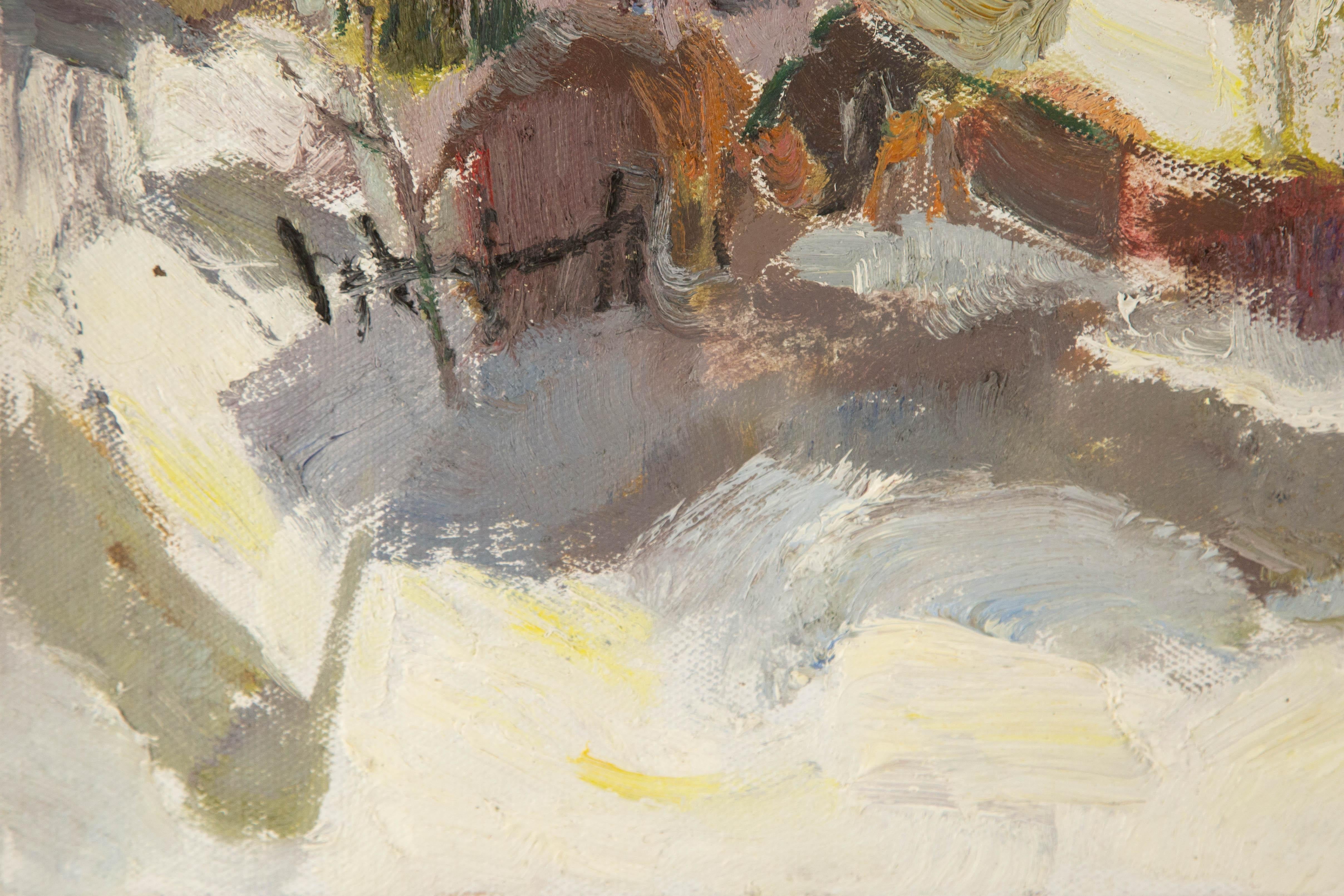 Ye Huang Landscape Original Oil On Canvas 