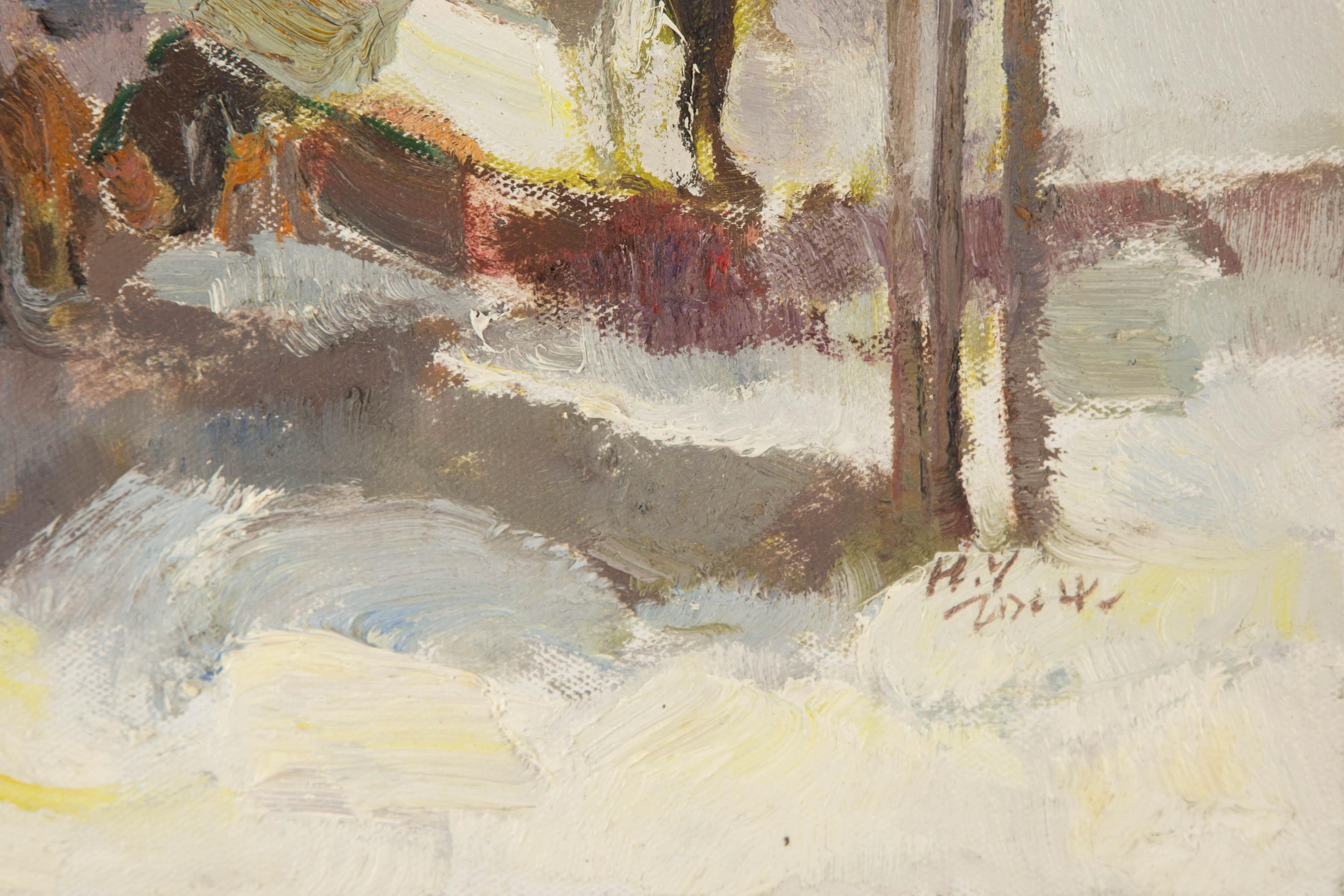 Ye Huang Landscape Original Oil On Canvas 