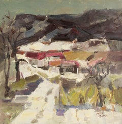 Ye Huang Paesaggio Olio Originale Su Tela "Caldo Inverno"