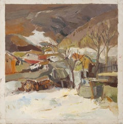 Ye Huang Landscape Original Oil On Canvas "Warm Winter V"