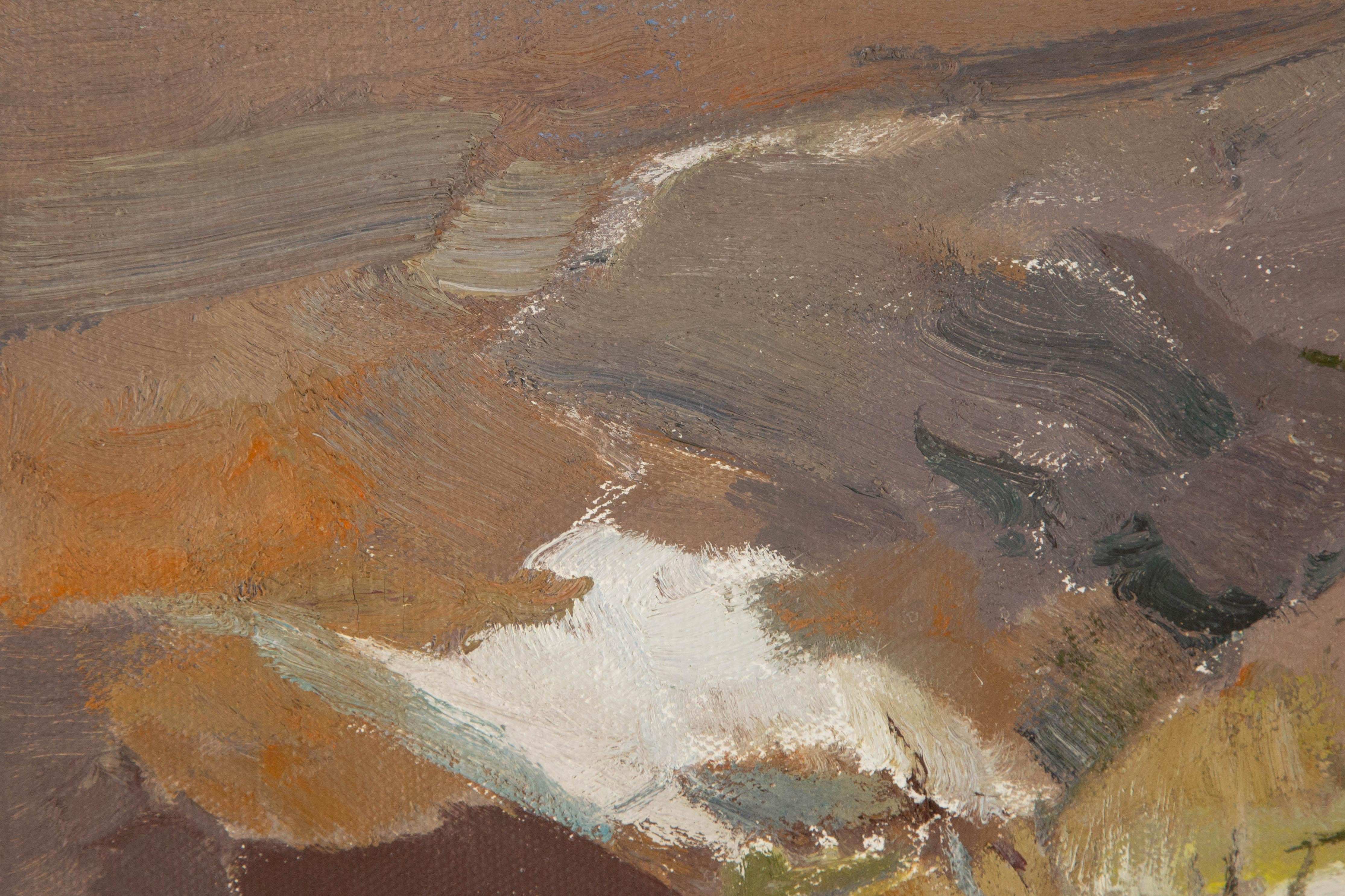 Ye Huang Landschaft Original Öl auf Leinwand 