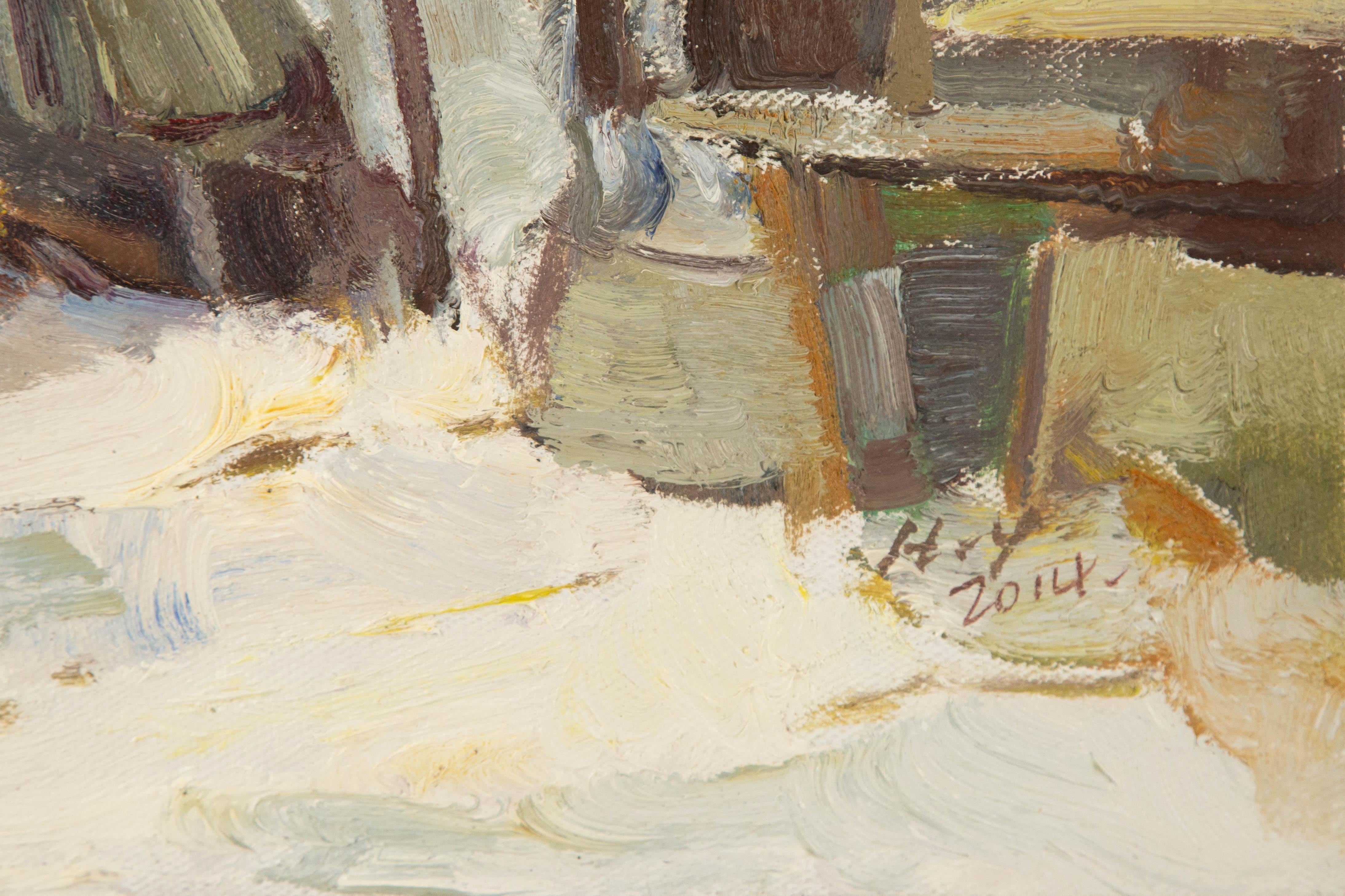 Ye Huang Landschaft Original Öl auf Leinwand 