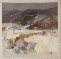 Ye Huang Landschaft Original Öl auf Leinwand "Warmer Winter VI"