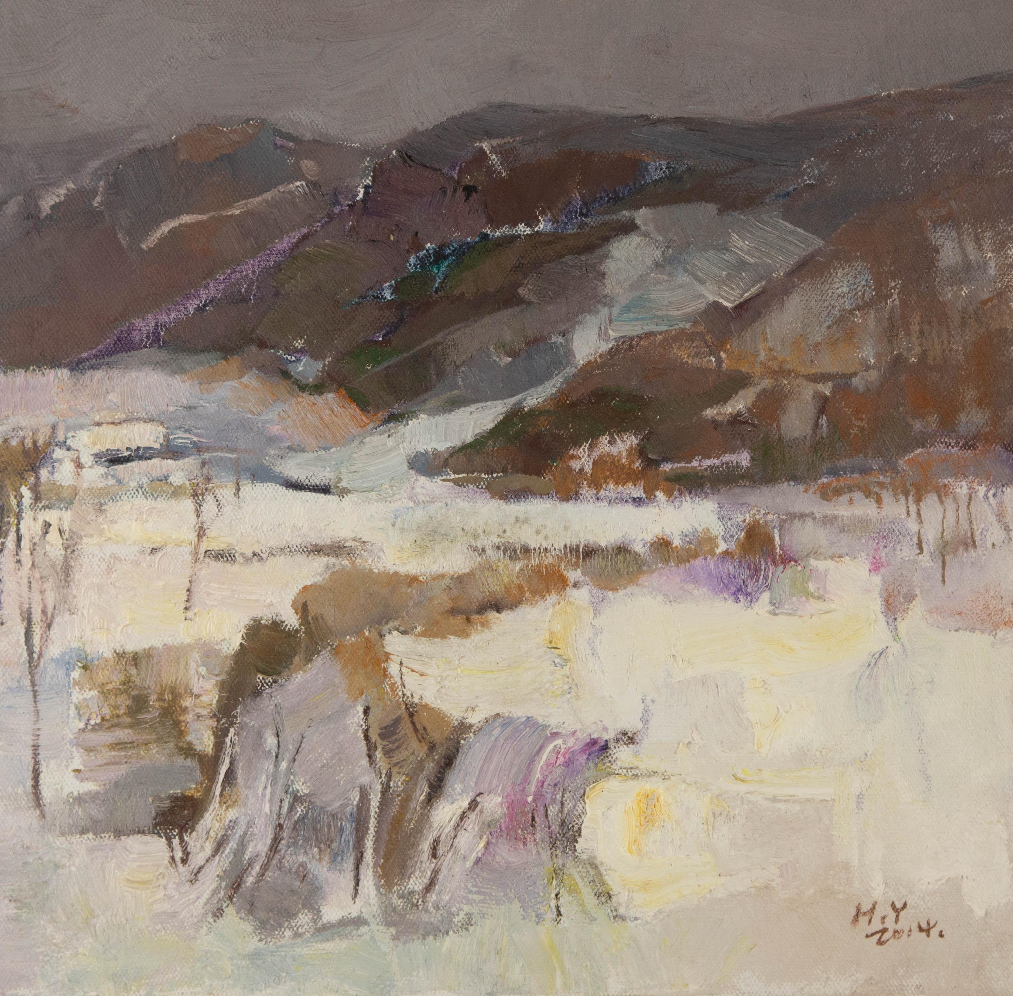 Ye Huang Landscape Original Oil On Canvas "Warm Winter VI"