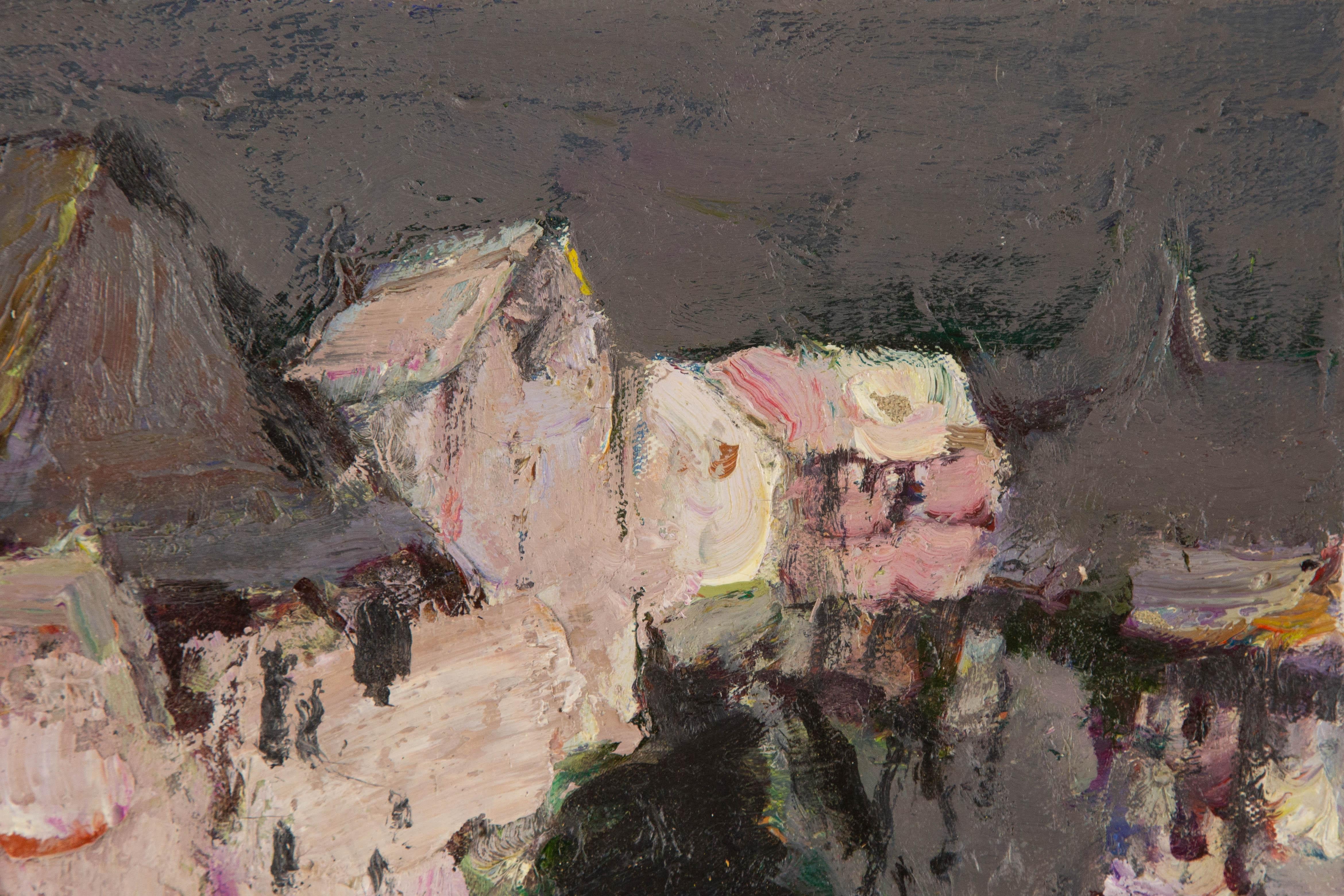 Ye Huang Landschaft Original Öl auf Leinwand 