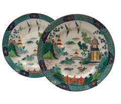 Ye Old Willow Crown Staffordshire Plates