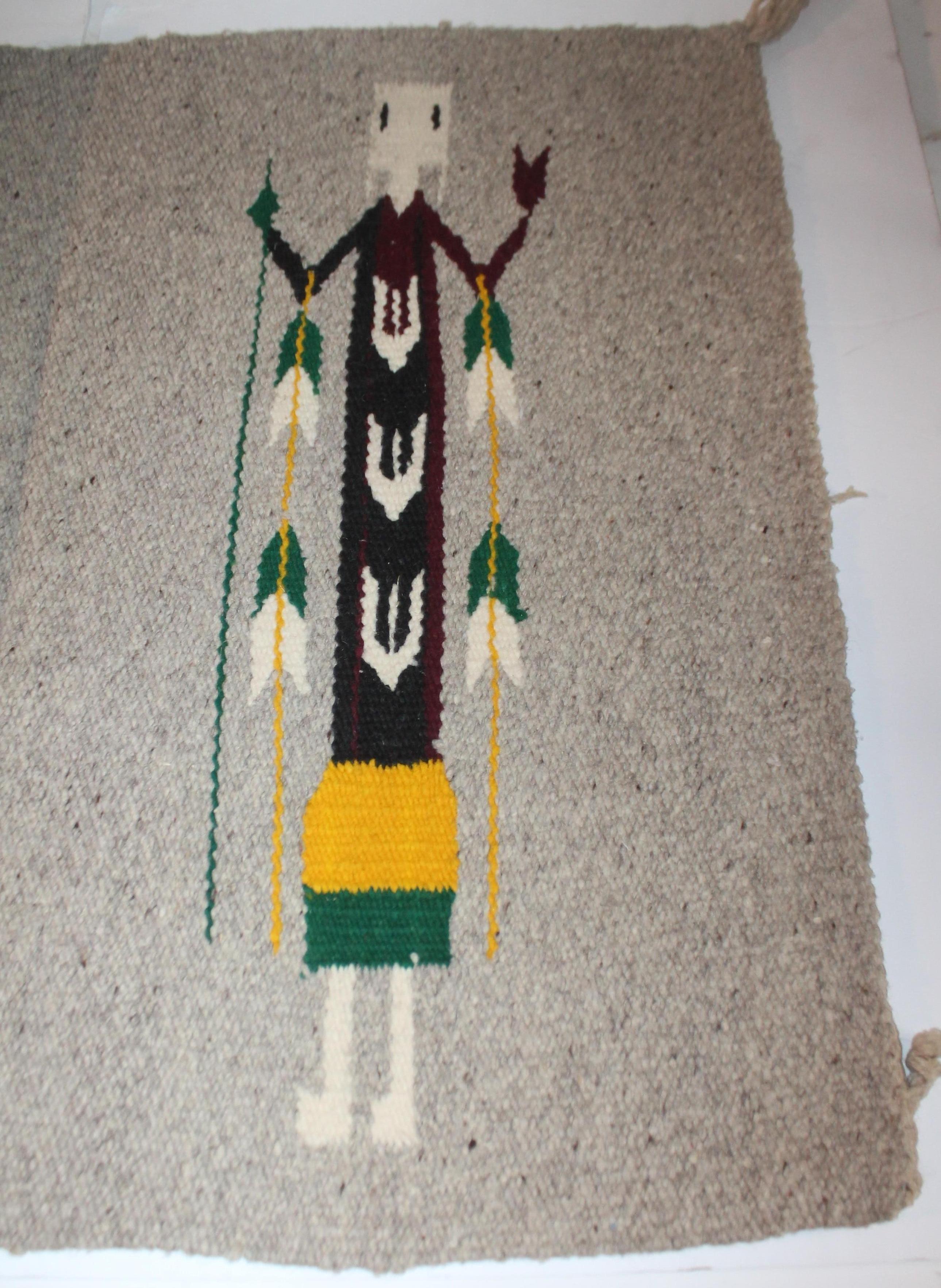 American Yei Navajo Indian Weaving For Sale