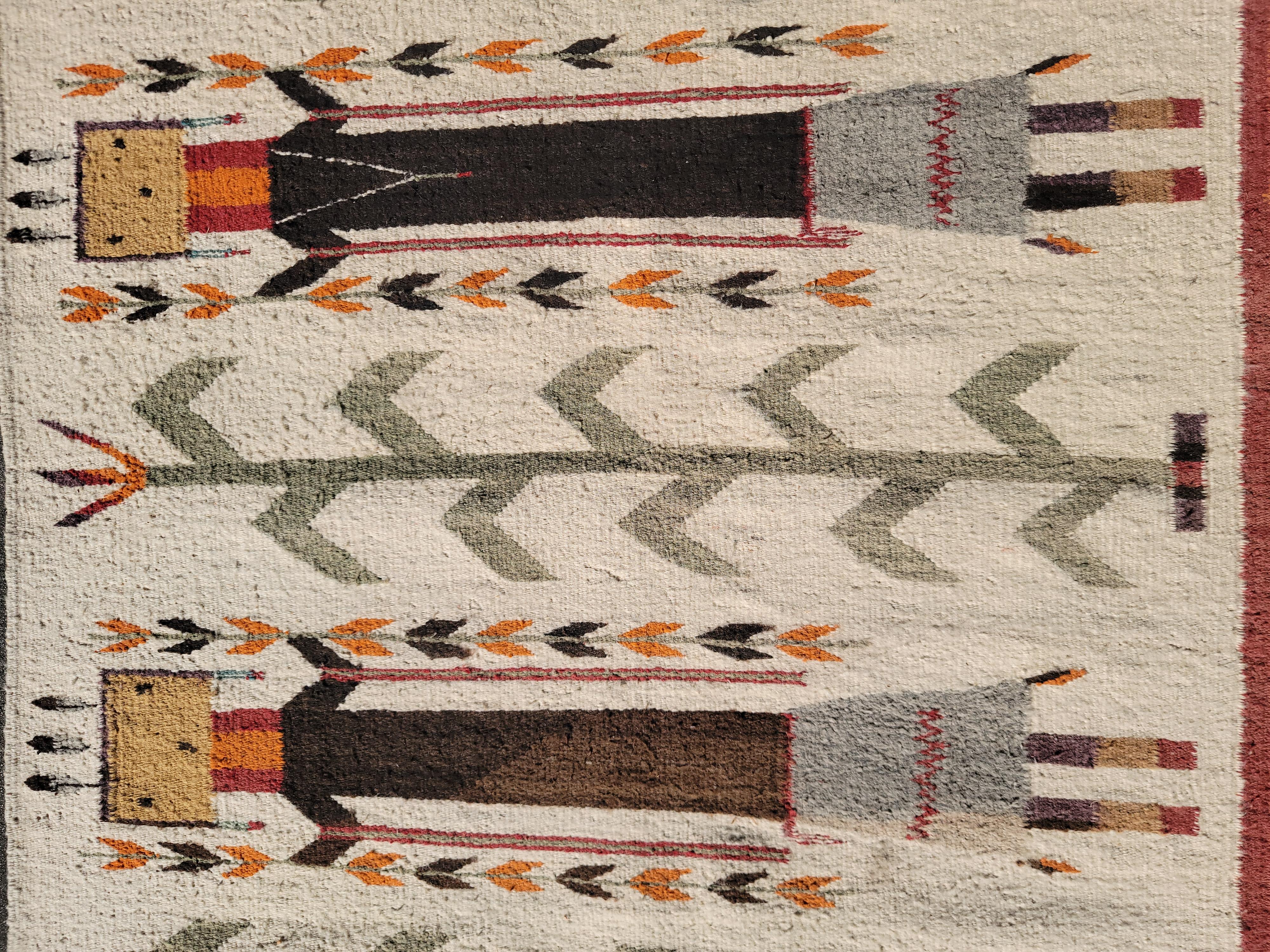 Yea Navajo Indian Weaving In Good Condition In Los Angeles, CA