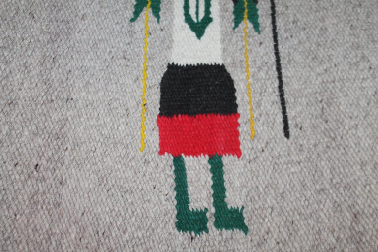 Wool Yei Navajo Indian Weaving For Sale