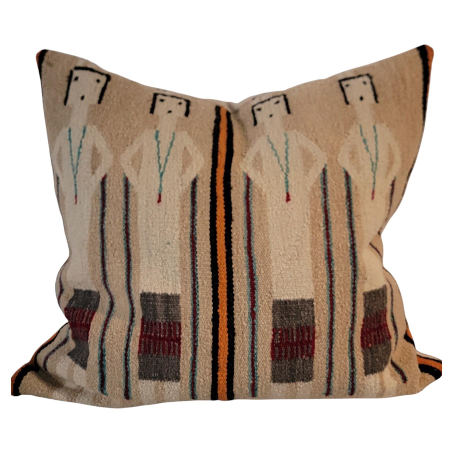 Yea Navajo Indian Weaving Pillow