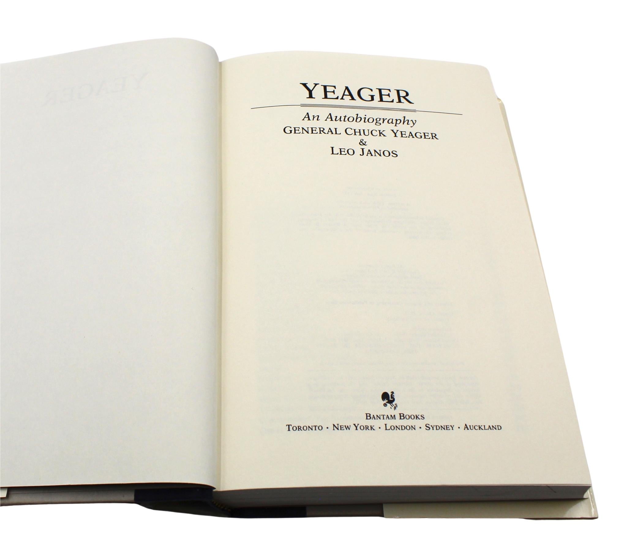 Late 20th Century Yeager, An Autobiography, Signed by Chuck Yeager, Third Edition, 1985 For Sale