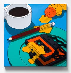 "A Forgotten Feast: Breakfast", Morning Still Life with Coffee and Cassette Tape