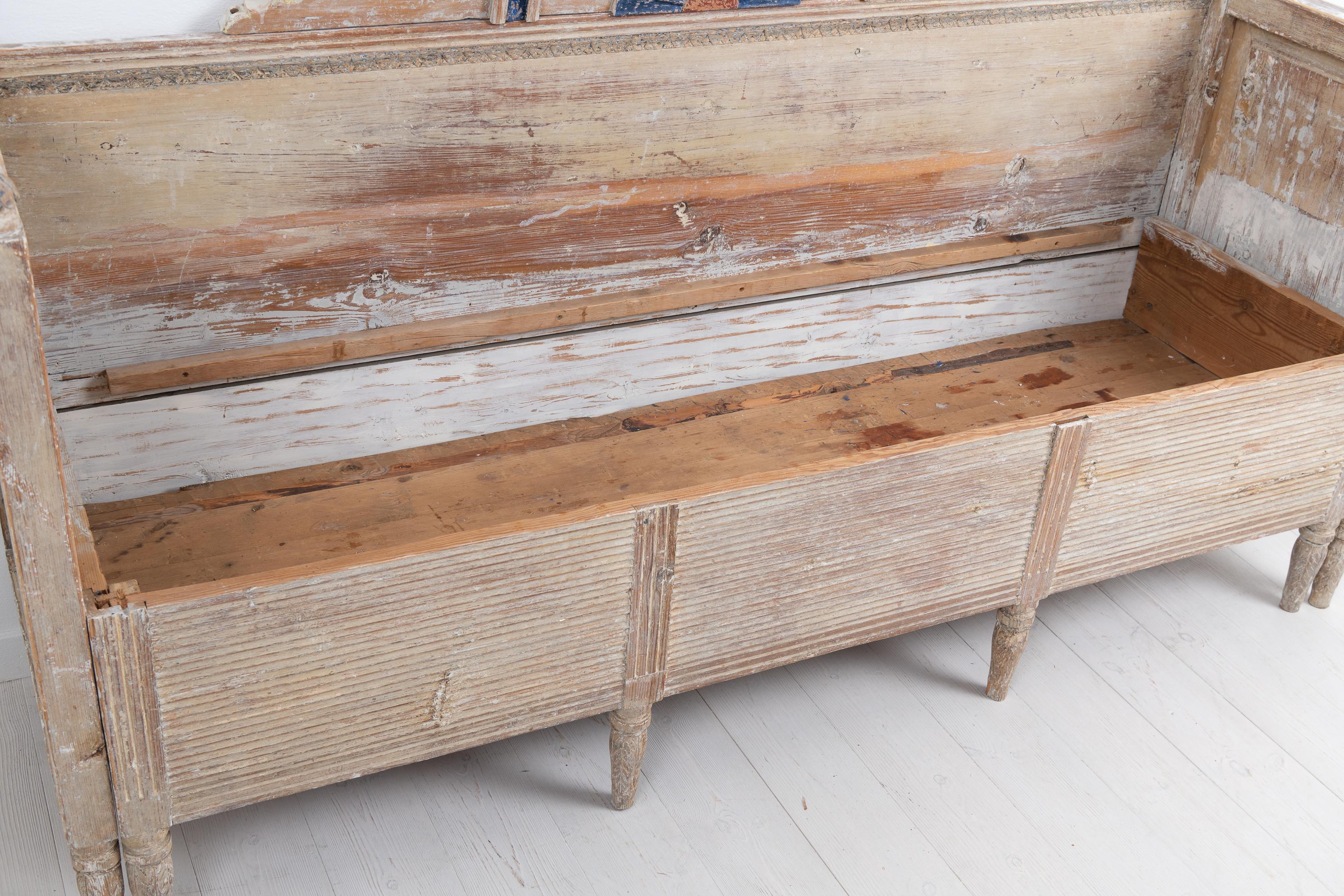 Year 1800 Swedish Gustavian Country Pine Sofa 5