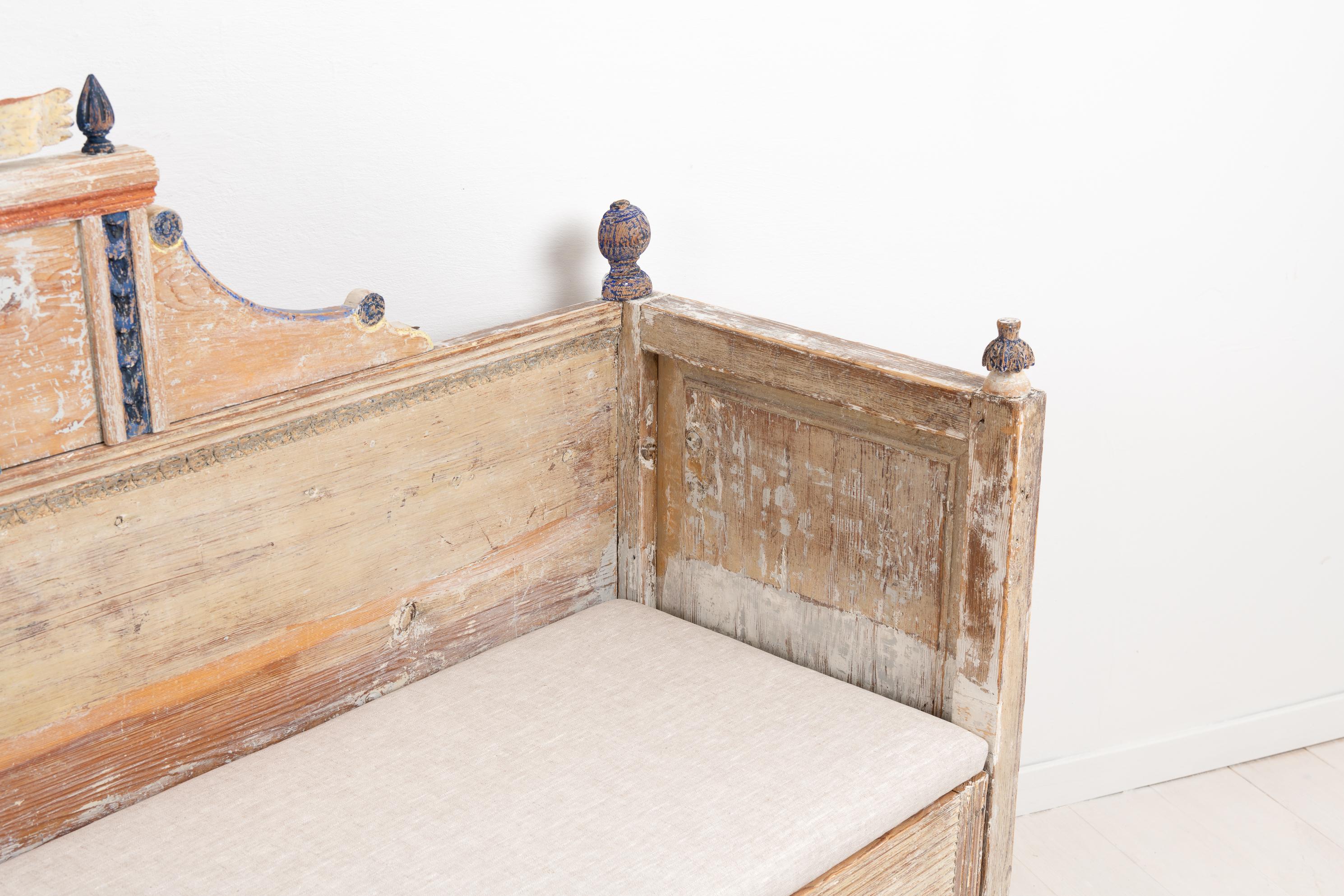 Year 1800 Swedish Gustavian Country Pine Sofa 9