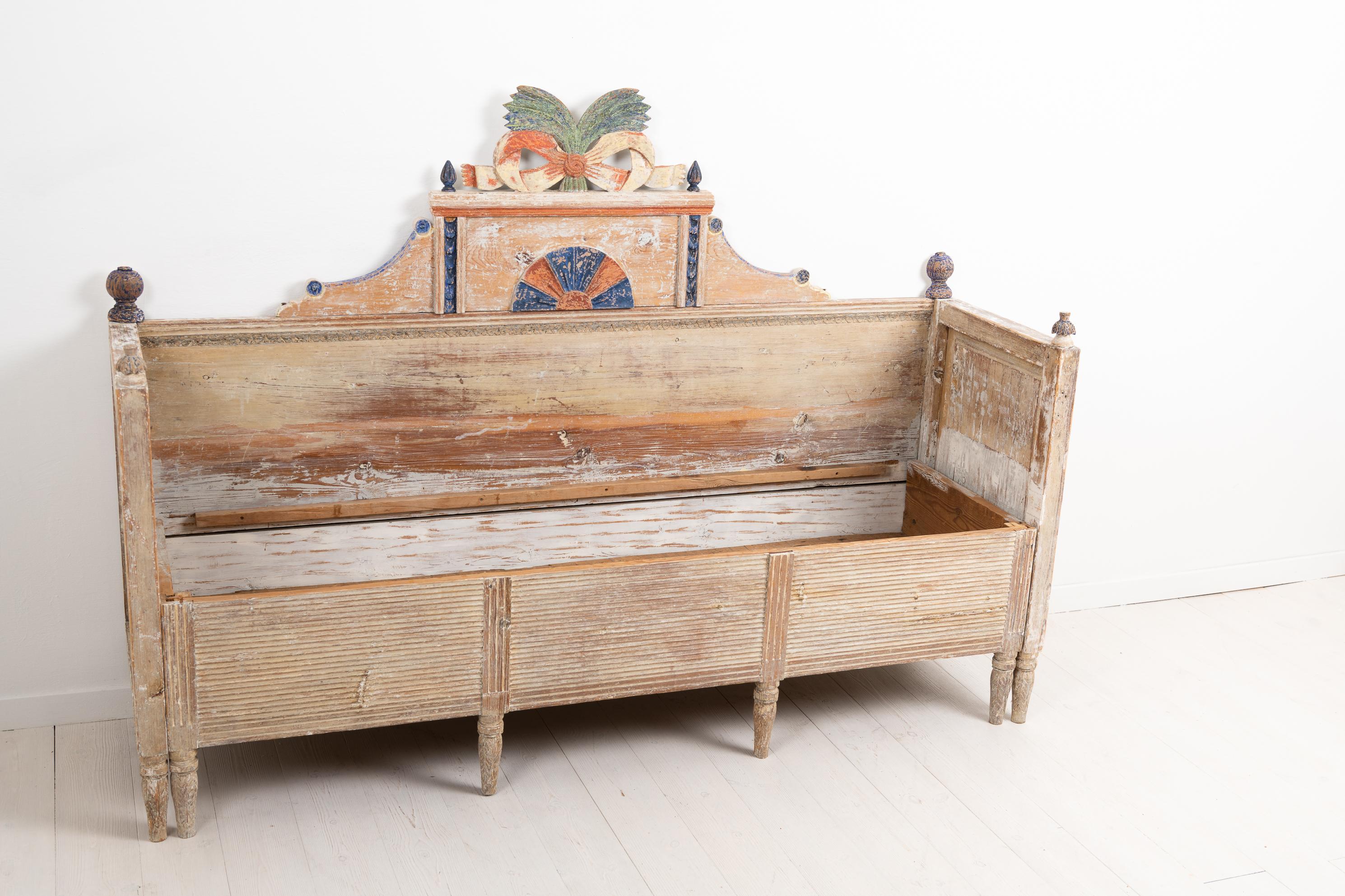 Year 1800 Swedish Gustavian Country Pine Sofa 2