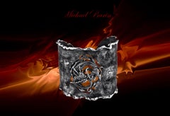 Year of the Dragon Organic Silver Adjustable Cuff Bracelet