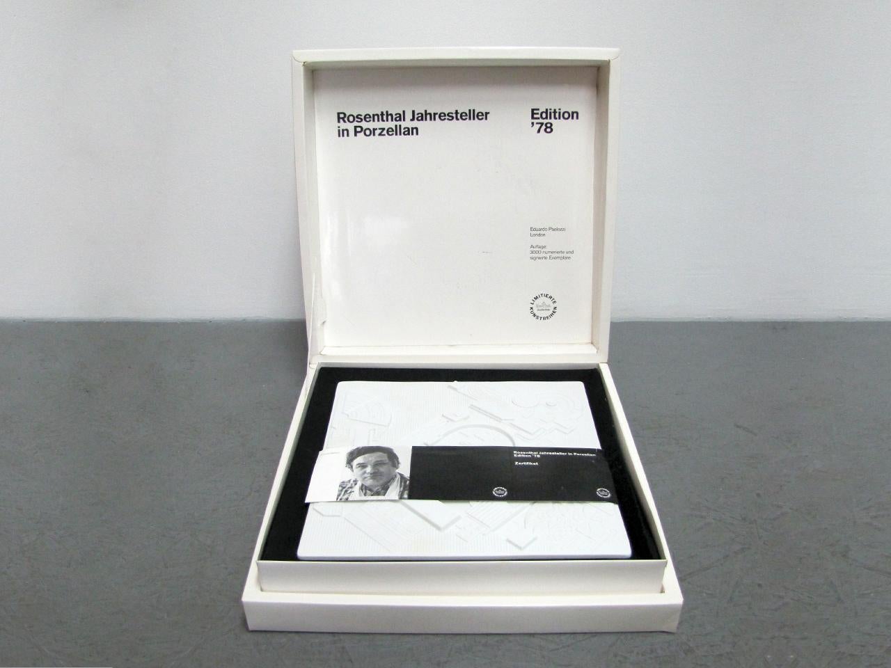 Piatto dell'anno di Eduardo Paolozzi per Rosenthal, 1978 in vendita 2