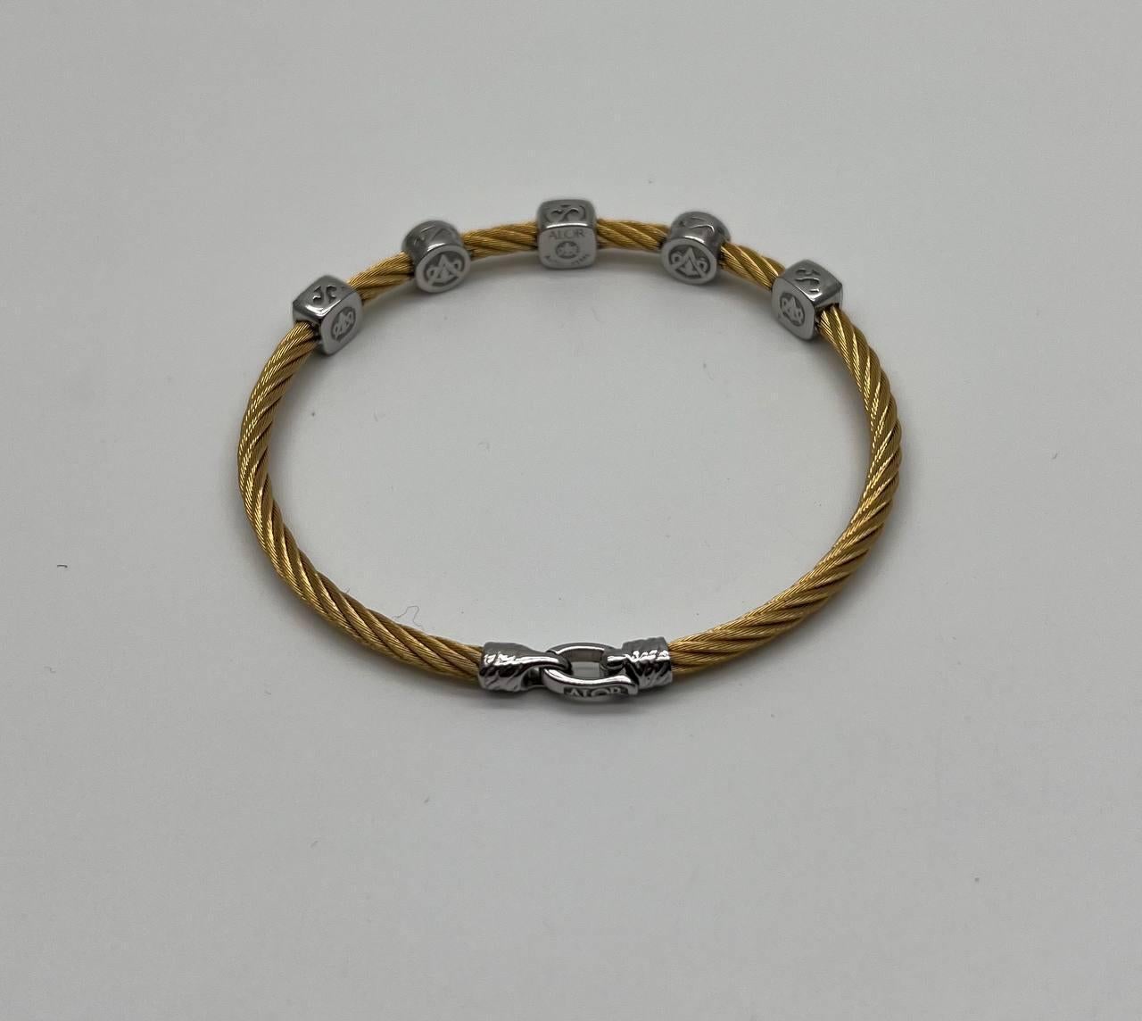 Moderno YeBrown Bracciale a cavi neri in oro bianco rosa 18 carati con diamanti in filigrana in vendita