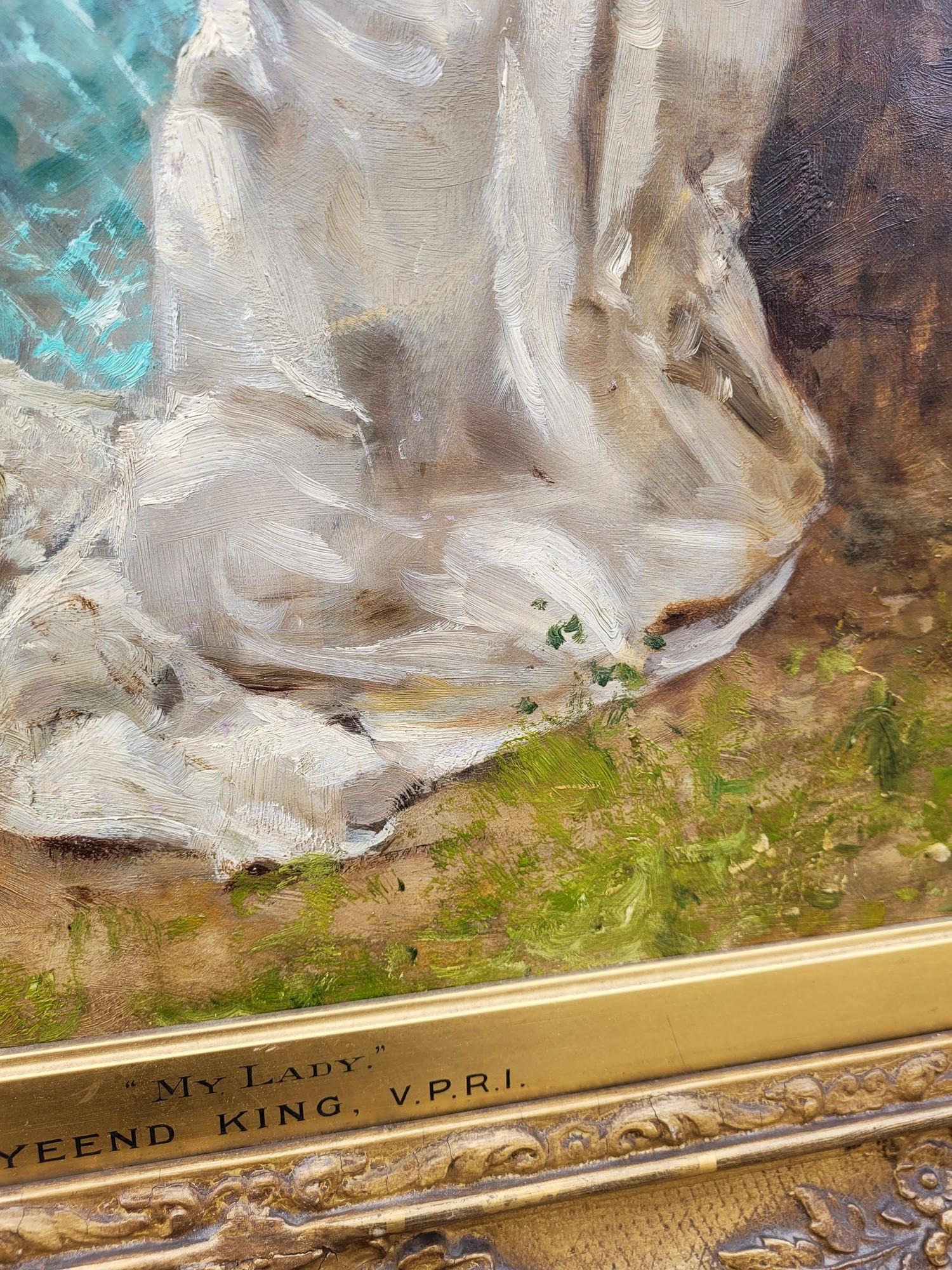 Yeend King, My Lady, Öl auf gerahmter Leinwand, 19. Jahrhundert im Angebot 6