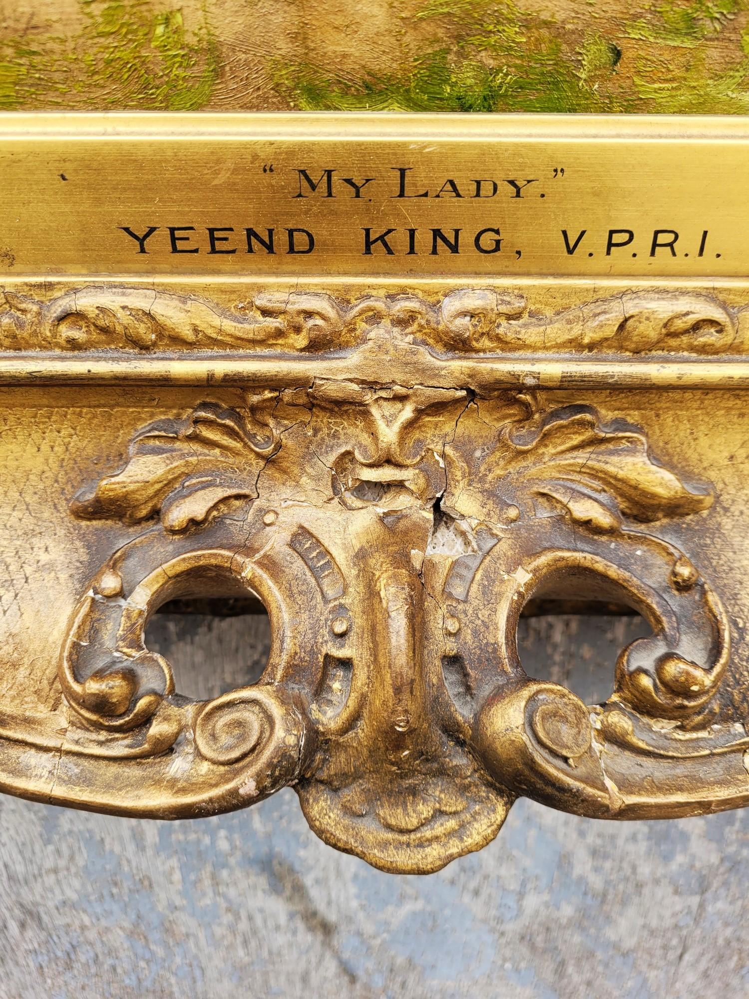 Yeend King, My Lady, Oil On Framed Canvas, 19th Century For Sale 8