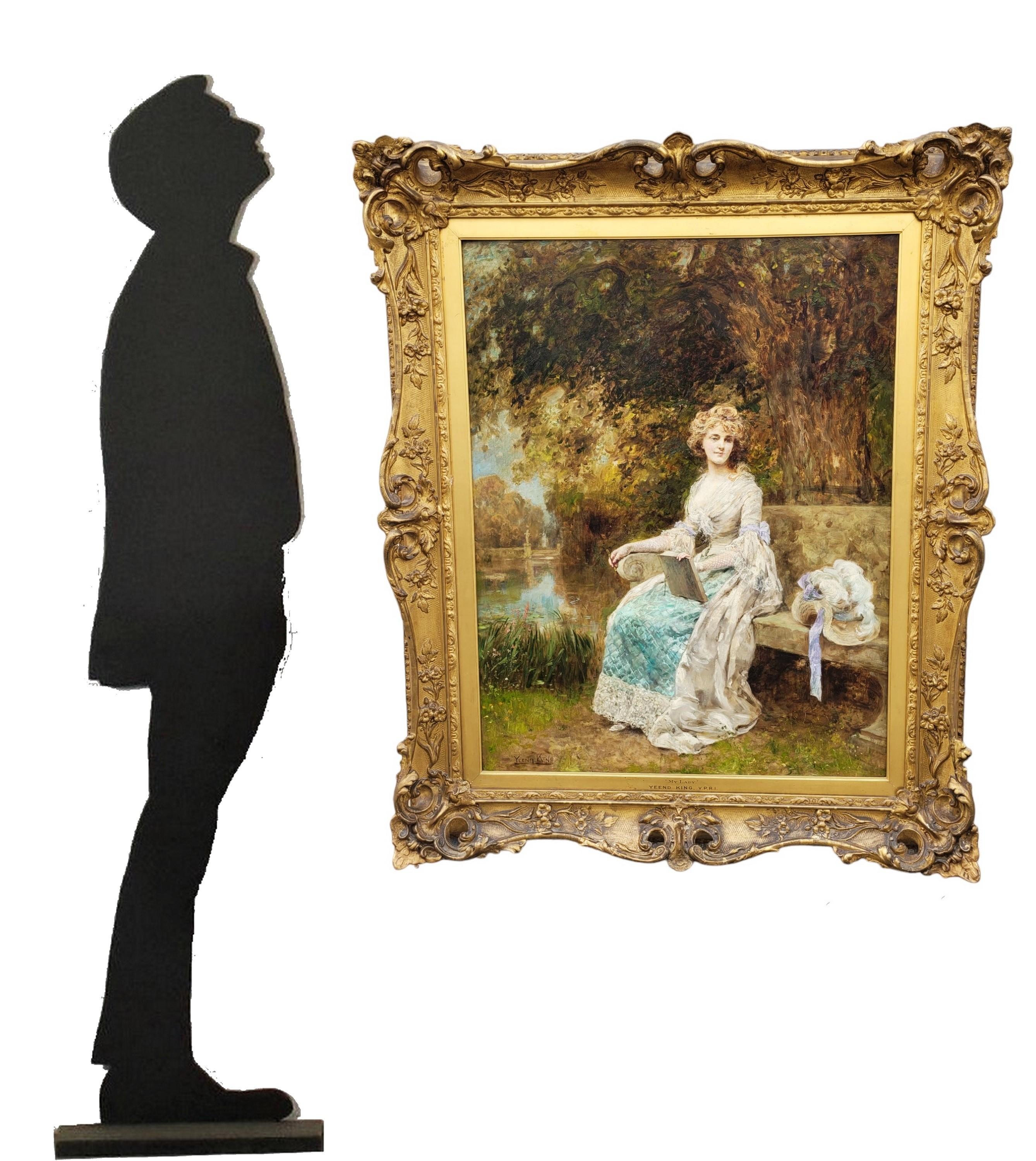 Yeend King, My Lady, Öl auf gerahmter Leinwand, 19. Jahrhundert im Angebot 11