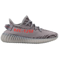 YEEZY ADIDAS c.2017 "Boost 350 V2 Beluga 2.0" KANYE WEST Gray Knit Sneakers NIB