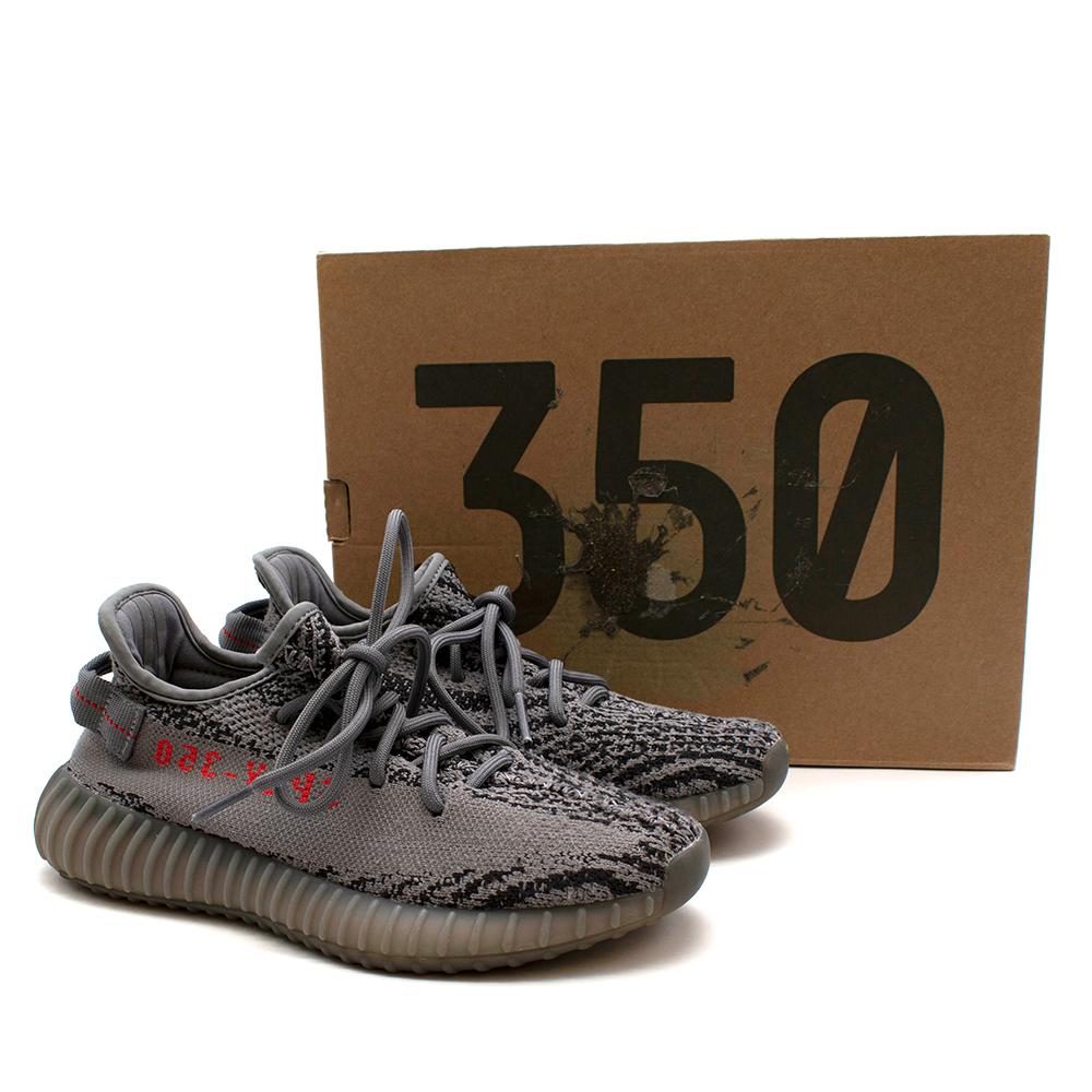 Yeezy Adidas Grey Boost 350 V2 Trainers - Size US 4.5 4