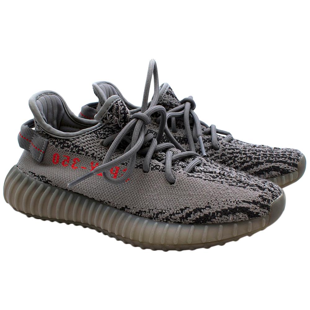 Yeezy Adidas Grey Boost 350 V2 Trainers - Size US 4.5