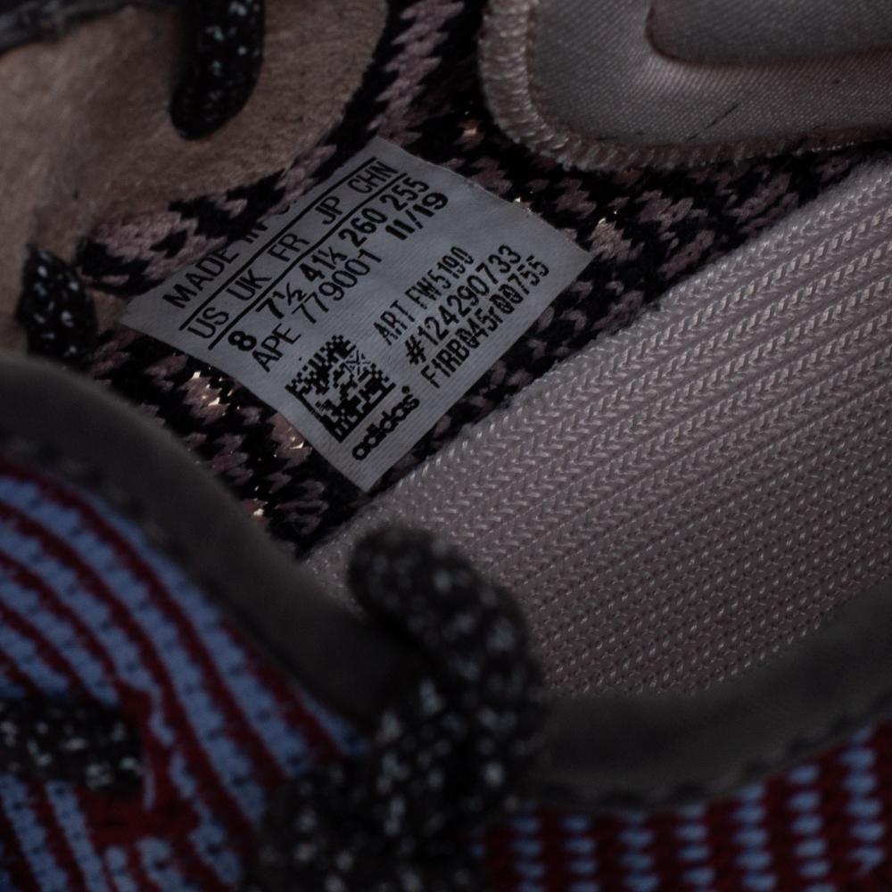 Black Yeezy Multicolor Yecheil Cotton Knit Boost 350 V2 Sneakers Size 41.5