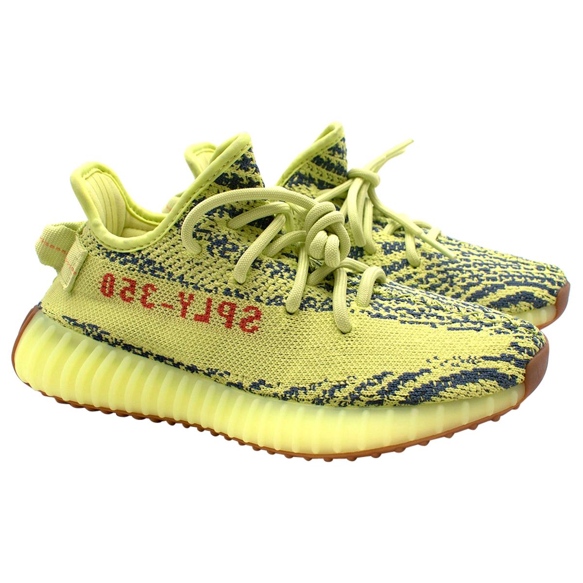 Yellow Boost 350 V2 - Us For Sale at 1stDibs | neon yeezys, neon yezzy, neon yellow yeezys
