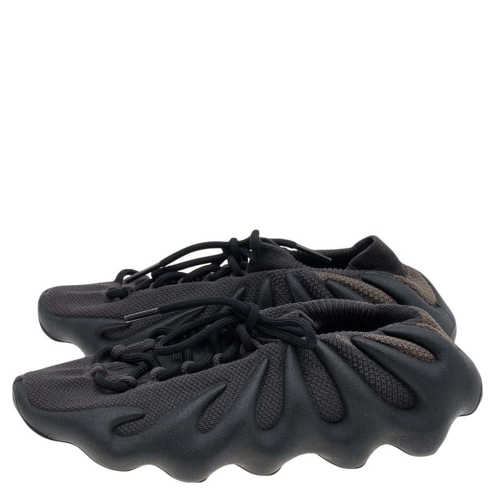 Men's Yeezy x Adidas Black Knit Fabric 450 Dark Slate Sneakers Size 40 2/3