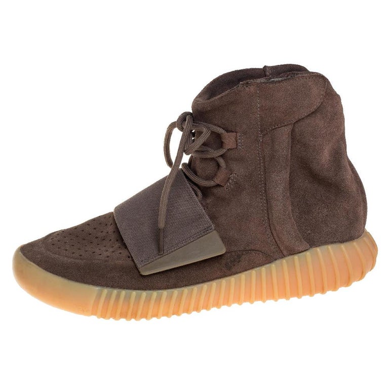 Yeezy x Adidas Brown Suede 750 High Top Sneaker Size 41 1/3 at 1stDibs