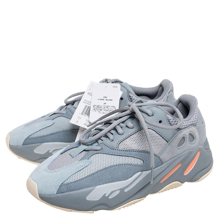Yeezy x Adidas Grey/Blue Leather And Suede Boost 700 Inertia Sneakers Size  41 1/ at 1stDibs | yeezy size 41, size 41 china in us, yeezy 700 inertia