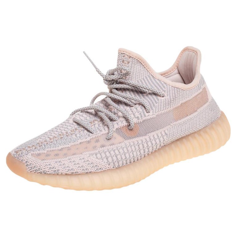 Yeezy x Adidas Knit Fabric Boost 350 V2 Synth (Reflective) Sneakers Size 43  1/3 at 1stDibs