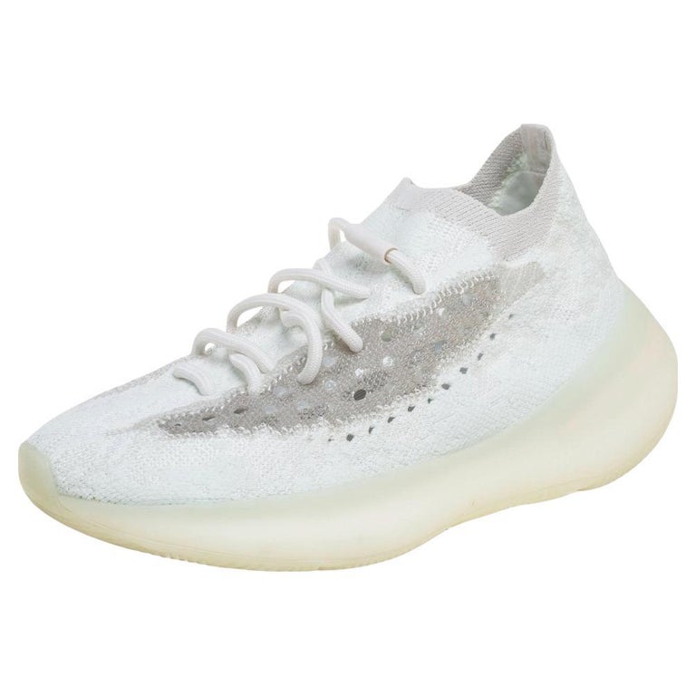 Yeezy x Adidas Knit Fabric Boost 380 Calcite Glow Sneakers Size 39 1/3 at  1stDibs