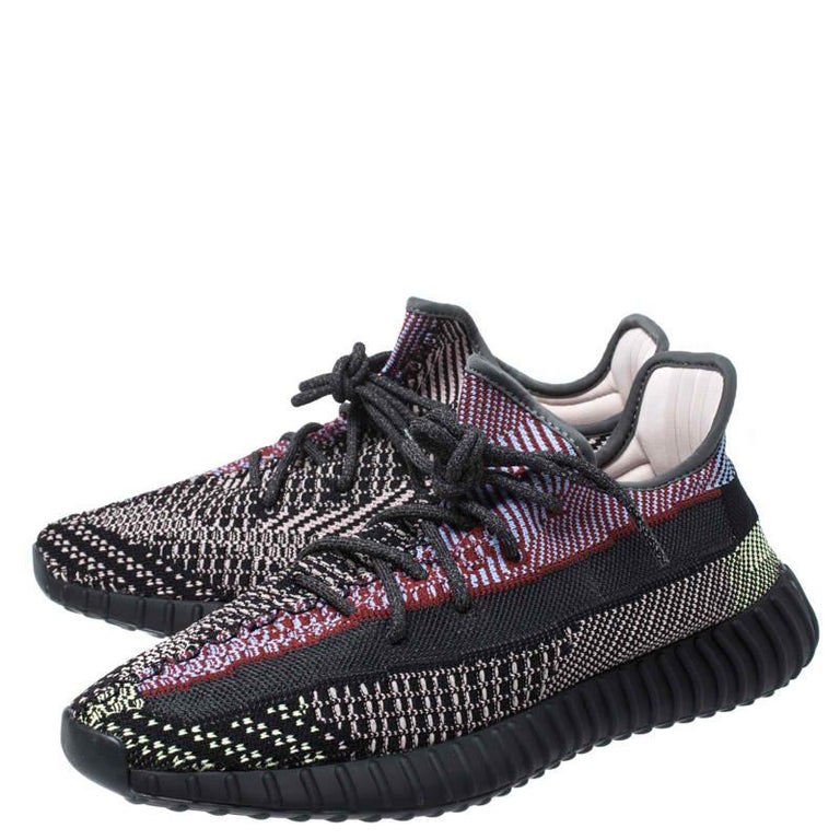 Yeezy x Adidas Multicolor Knit Fabric Boost 350 V2 Sneakers Size 45.5 ...
