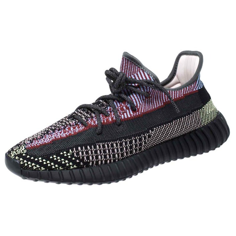 Yeezy x Adidas Multicolor Knit Fabric Boost 350 V2 Sneakers Size 45.5 ...