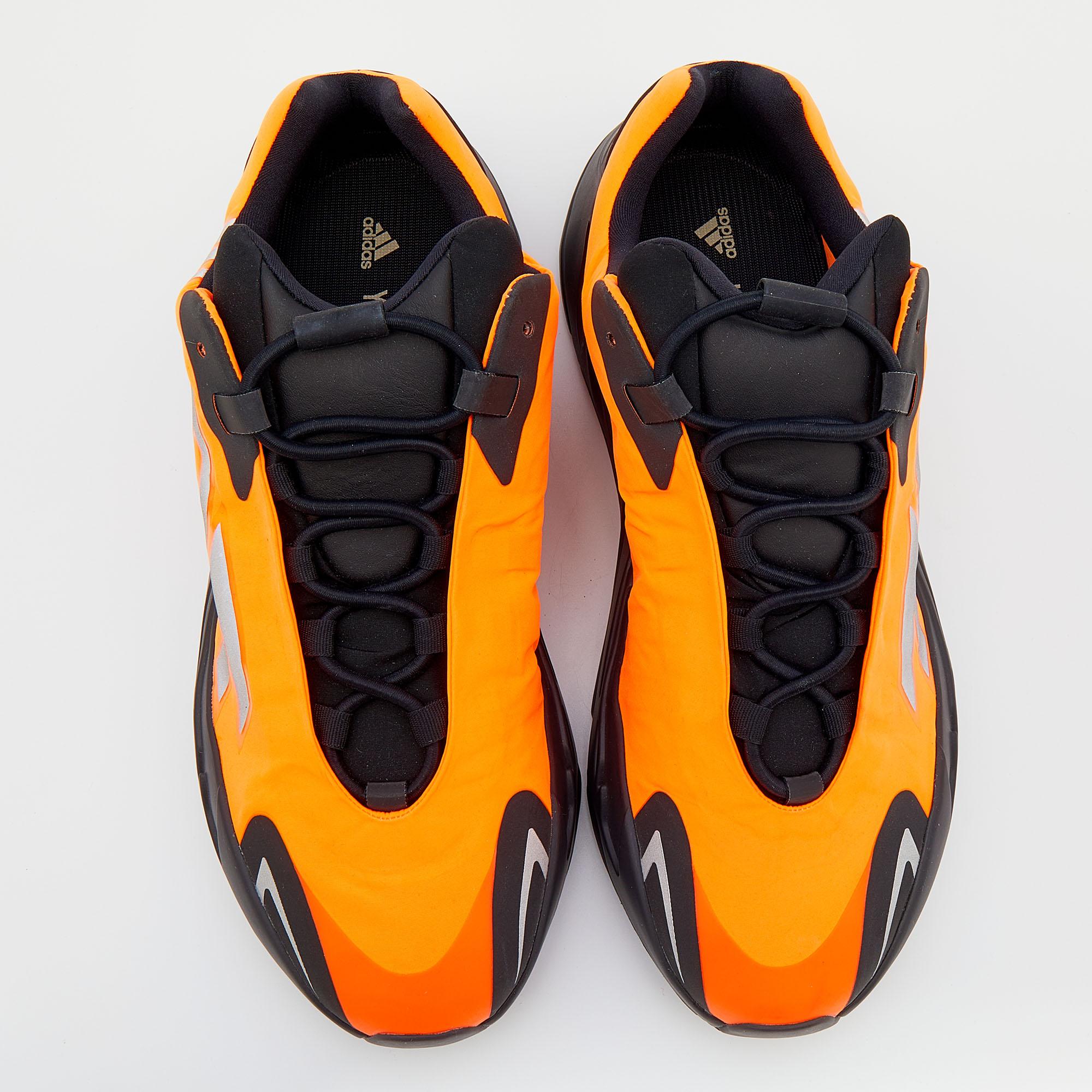The Boost 700 is a well-engineered design offered by the Yeezy x adidas collaboration. This MNVN pair here is a shoe crafted from neoprene and designed with laces on the vamps and chunky midsoles—a signature of the 700. The sneakers have a statement