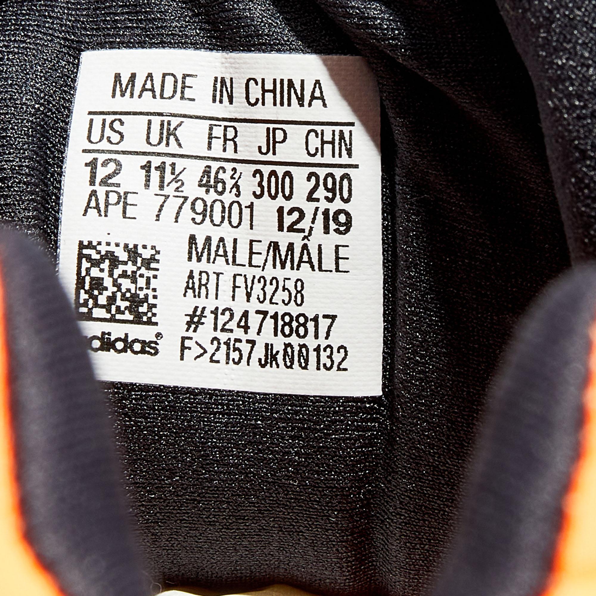 Yeezy x adidas Orange/Black Neoprene Boost 700 MNVN Sneakers Size 46 2/3 In Excellent Condition For Sale In Dubai, Al Qouz 2