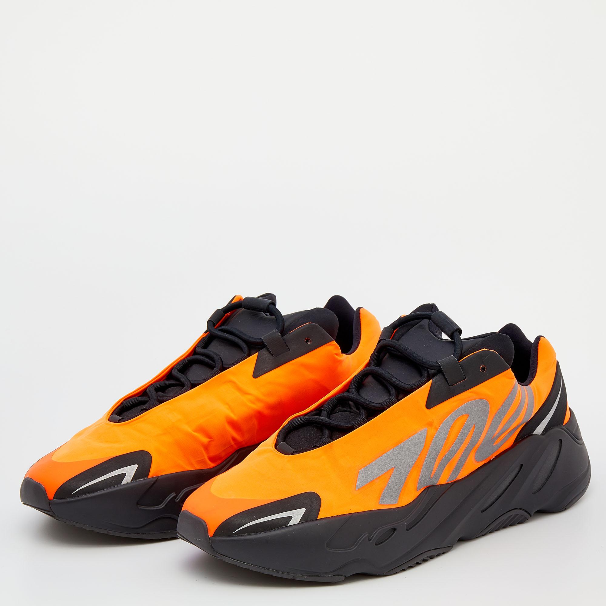 Yeezy x adidas Orange/Black Neoprene Boost 700 MNVN Sneakers Size 46 2/3 For Sale 1